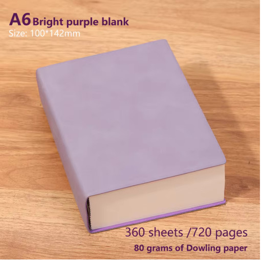 720 Pages Blank Notebook Soft PU Leather Cover Thick Journal Sketchbook