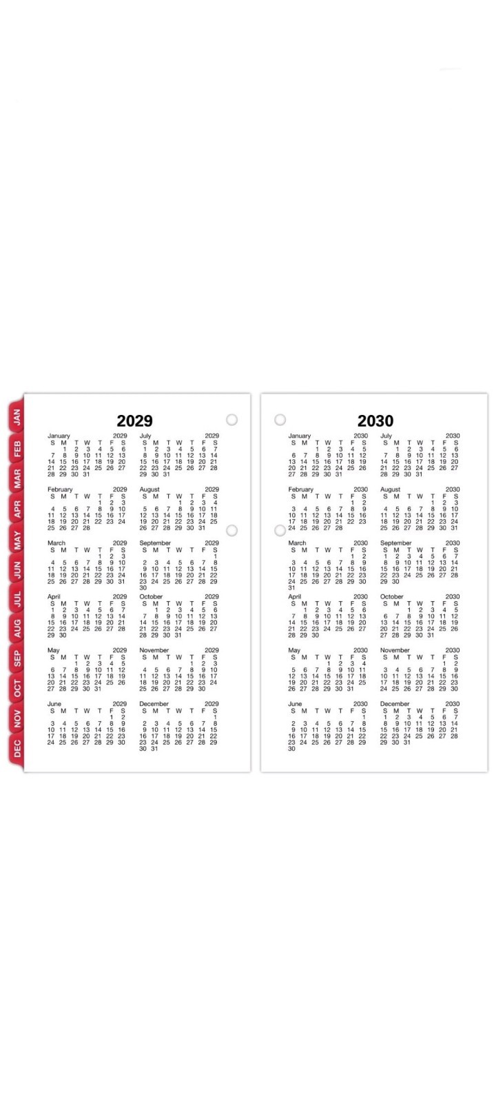 2027 At-A-Glance E017-50 Daily Calendar Refill with Monthly Tabs, 3-1/2×5-27/32″