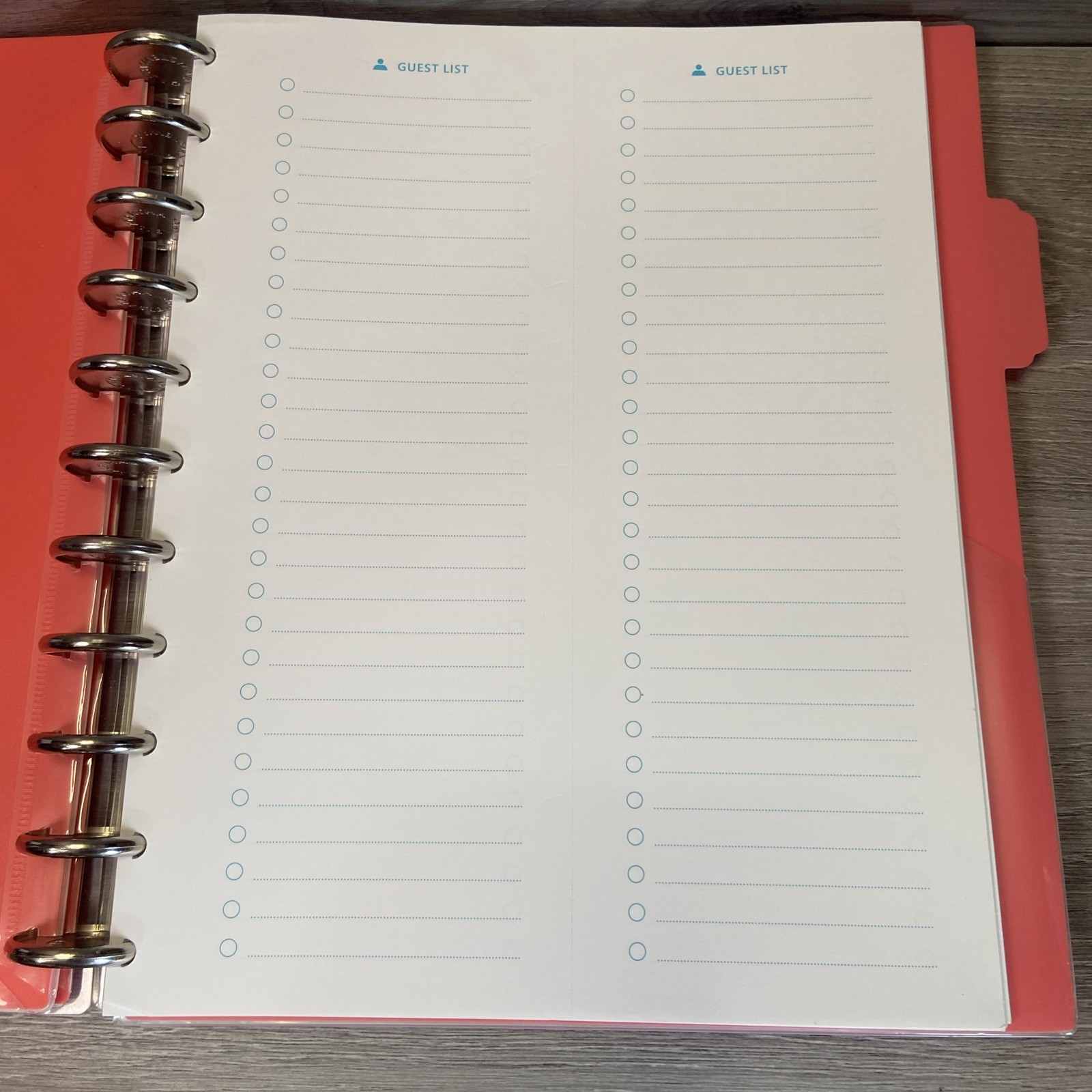 Office by Martha Stewart Notebook Planner Large Orange Discbound Arc + Inserts
