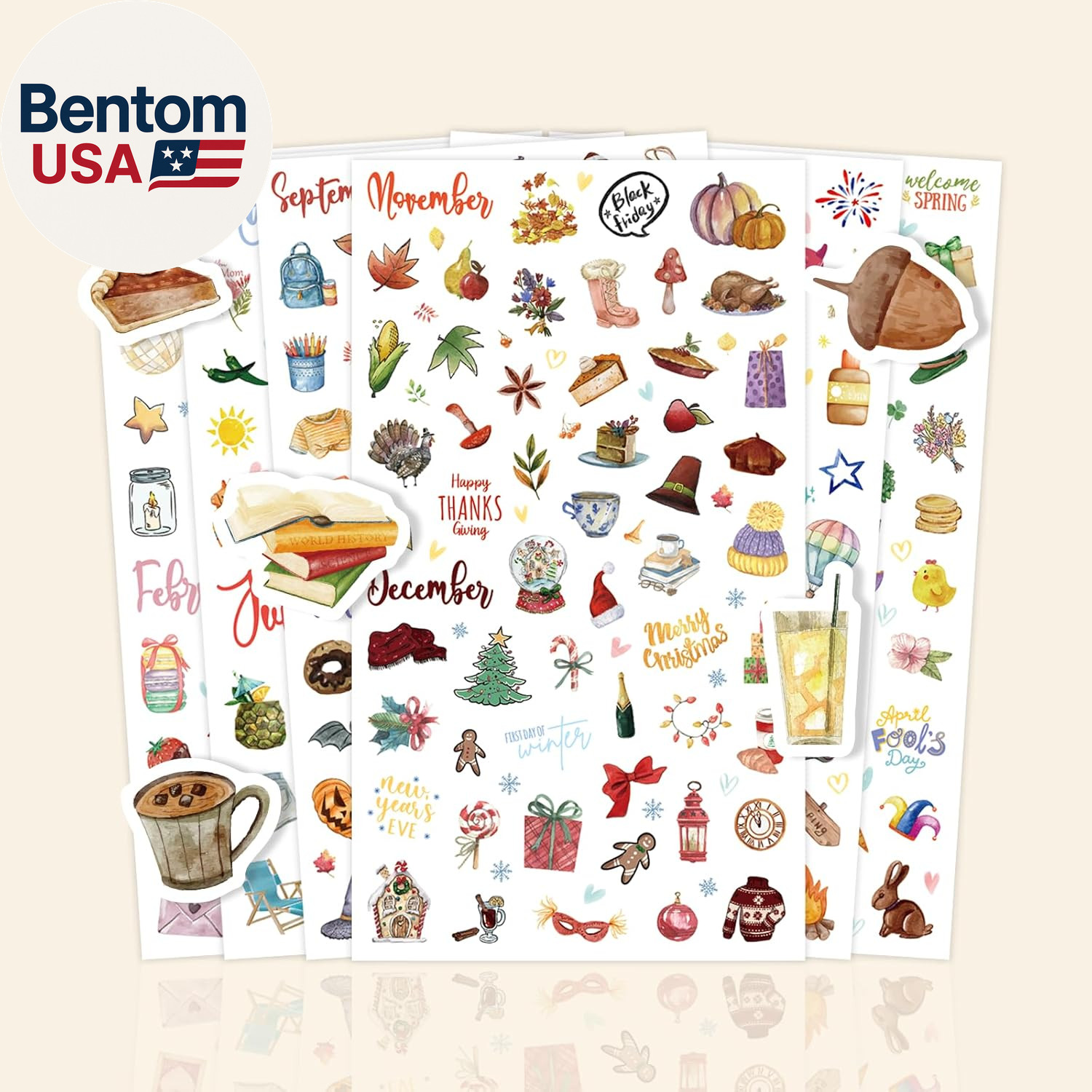 Planner Stickers, Calendar Sticker – over 310 Daily Holiday Seasonal Planner St