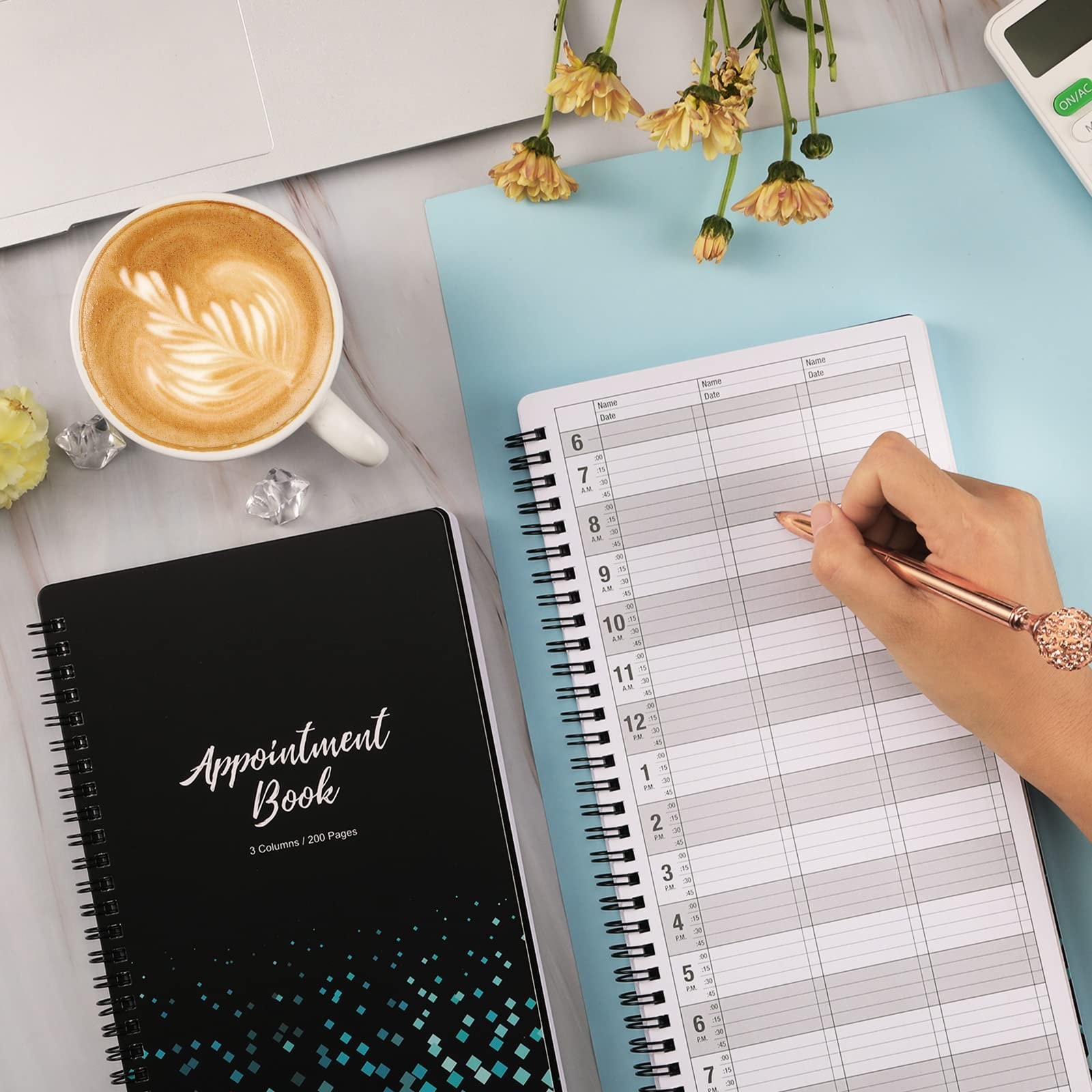 Salon Appointment Book Twin Wire Binding Schedule Book Planner for Hair Stylist