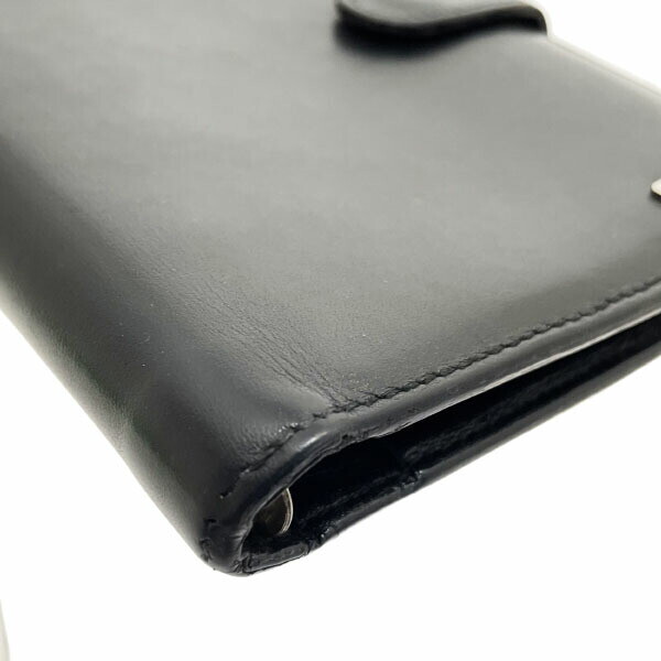 ■Authentic Gucci Notebook Cover Logo Plate Agenda Leather Black 039 3731 GUCCI