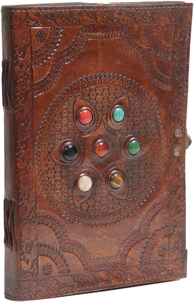 Leather Journal Handmade 7×10 Vintage Diary Notebook Single Lock 200 Blank Pages