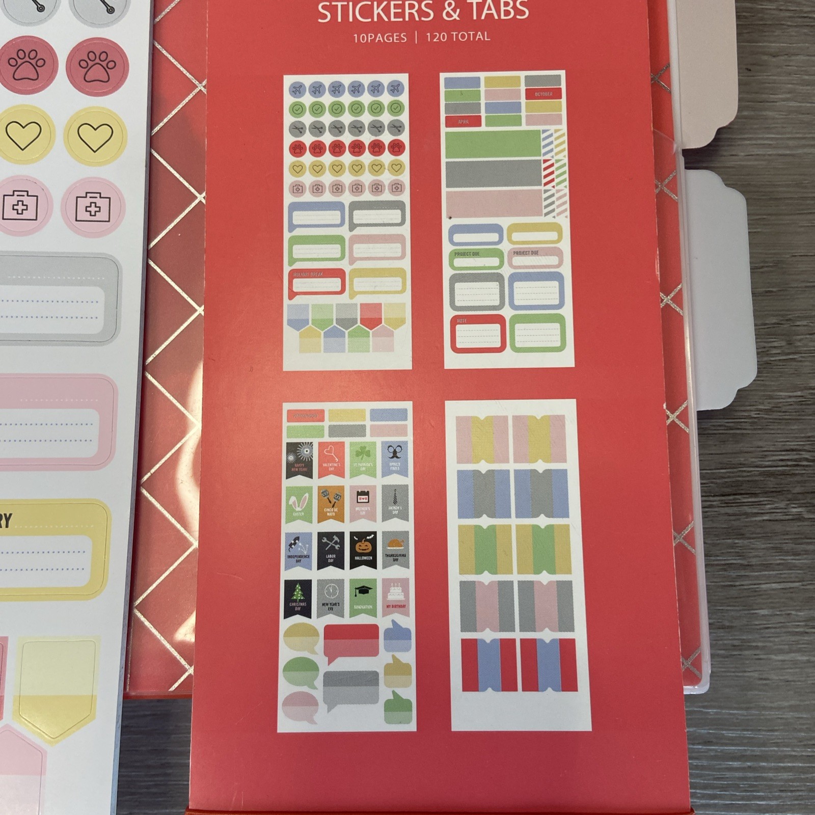 Office by Martha Stewart Notebook Planner Large Orange Discbound Arc + Inserts