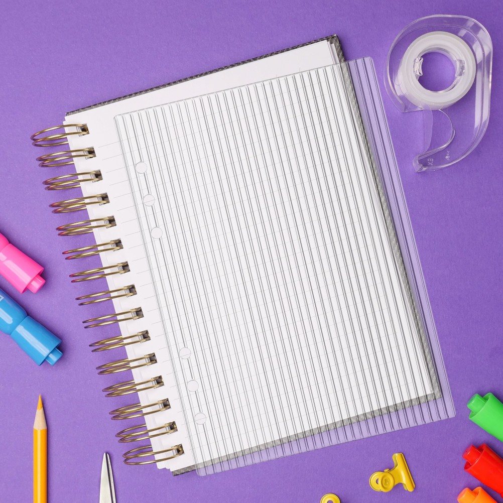 3 PCS Refillable Planner Binder Acrylic Journal Protector A5 Notebook Cover