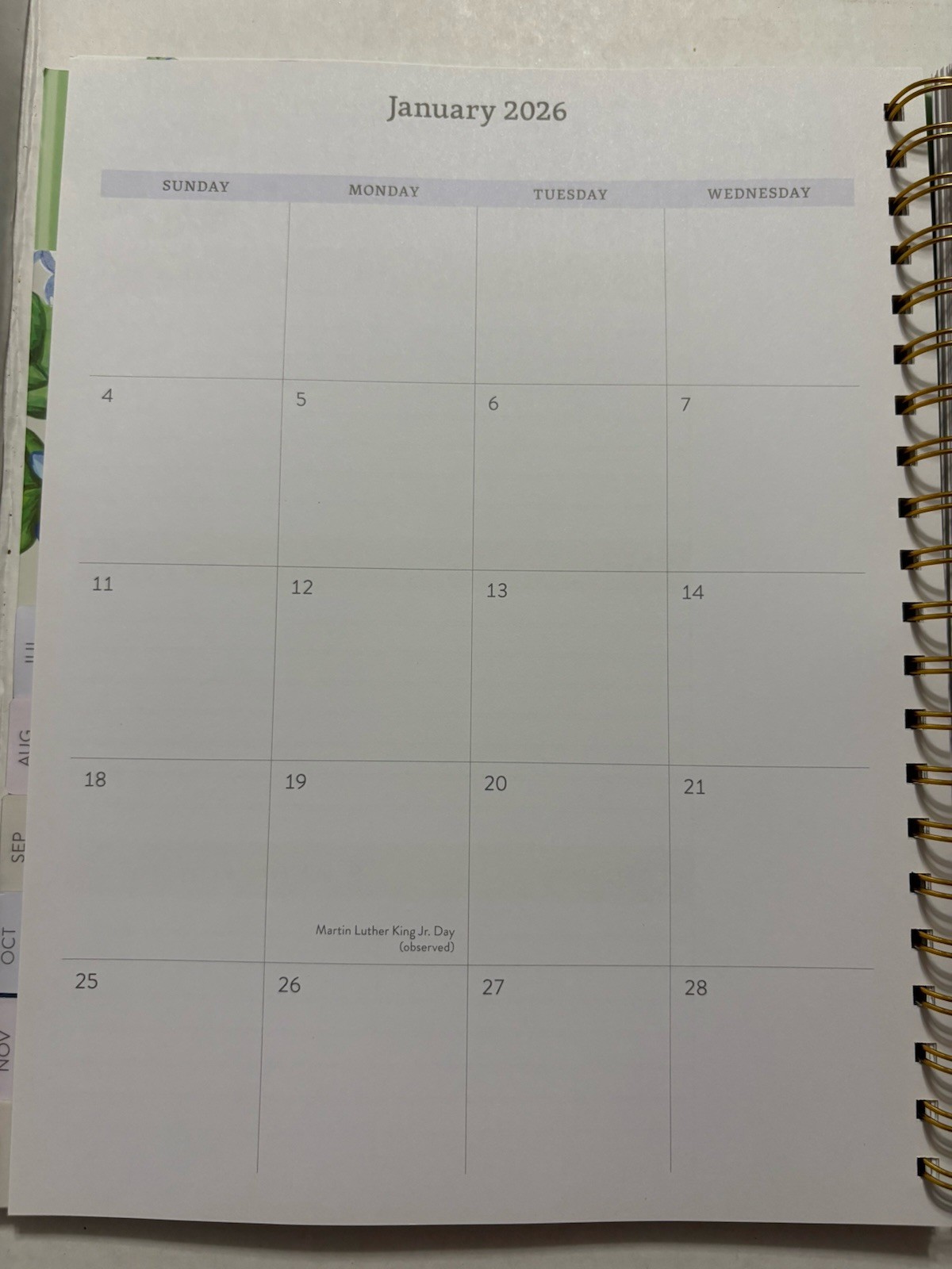 2026 Planner 8.5 X 11 Spiral Bloom Where You Are Planted Floral