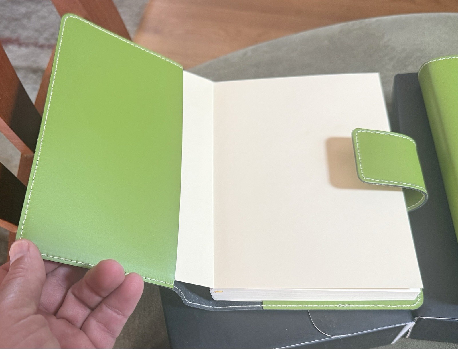 Lot of 2 Fiorentina Italian Leather Journals New In Box Lime Green Italy