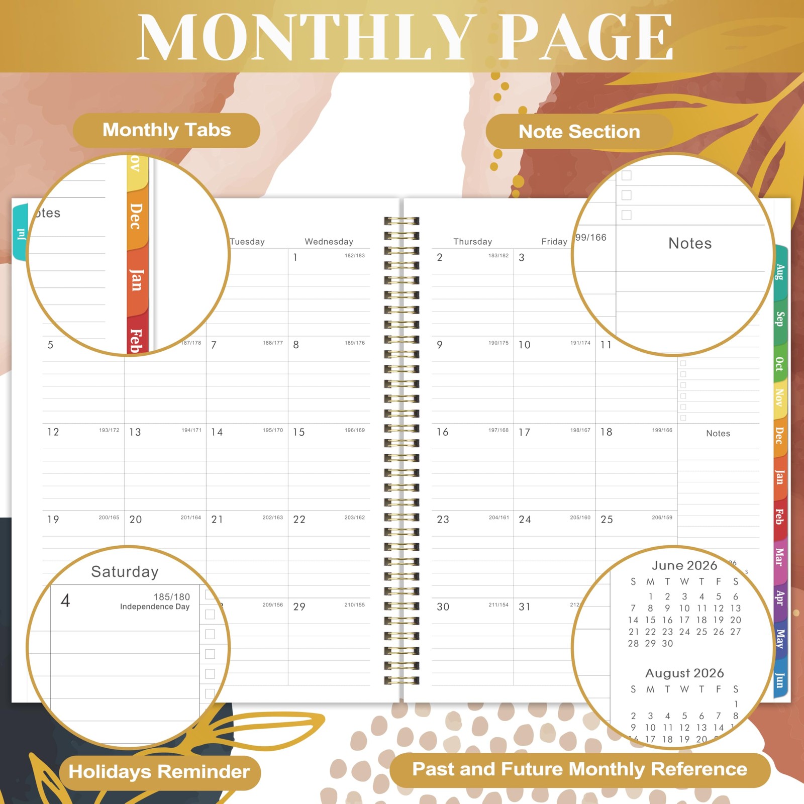 2026-2027 Weekly and Monthly Planner/Calendar – Academic Planner 2026-2027, JUL