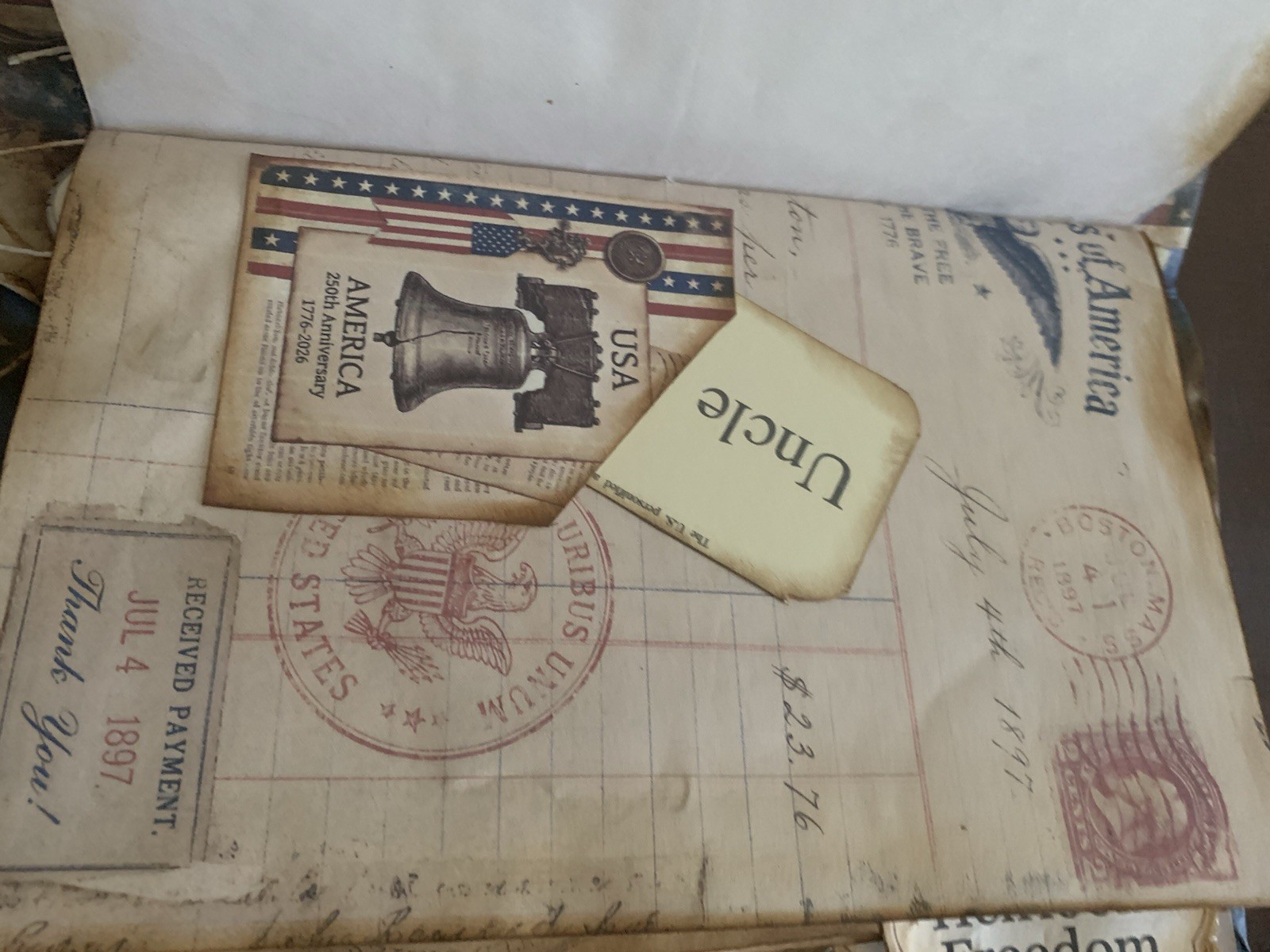 Junk Journal Patiotic 250th For Journals Or Pictures