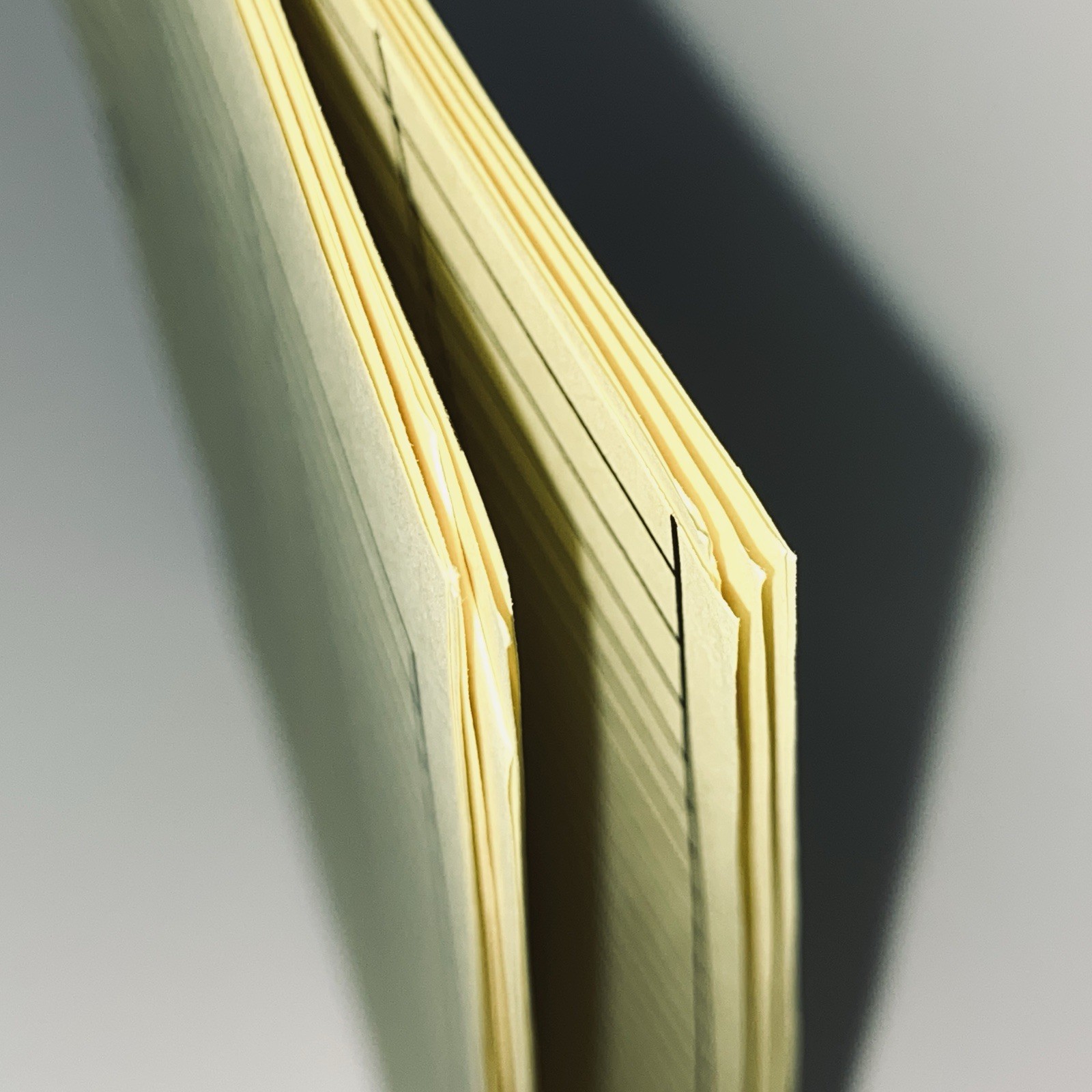 Vtg Handmade Notebook Legal Yellow Lined Paper Notes Work Office School Desk z