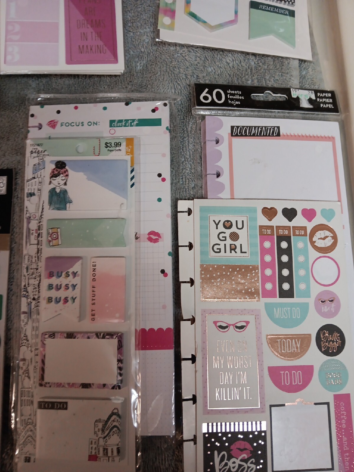 Happy Planner, Agenda 52, Big Idea Sticker Books And Tape 15 Pcs