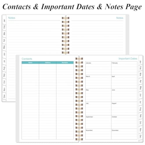 2026 Daily & Monthly Planner – One Page Per Day, 12 Monthly Tabs, 6.4″ x 8.5