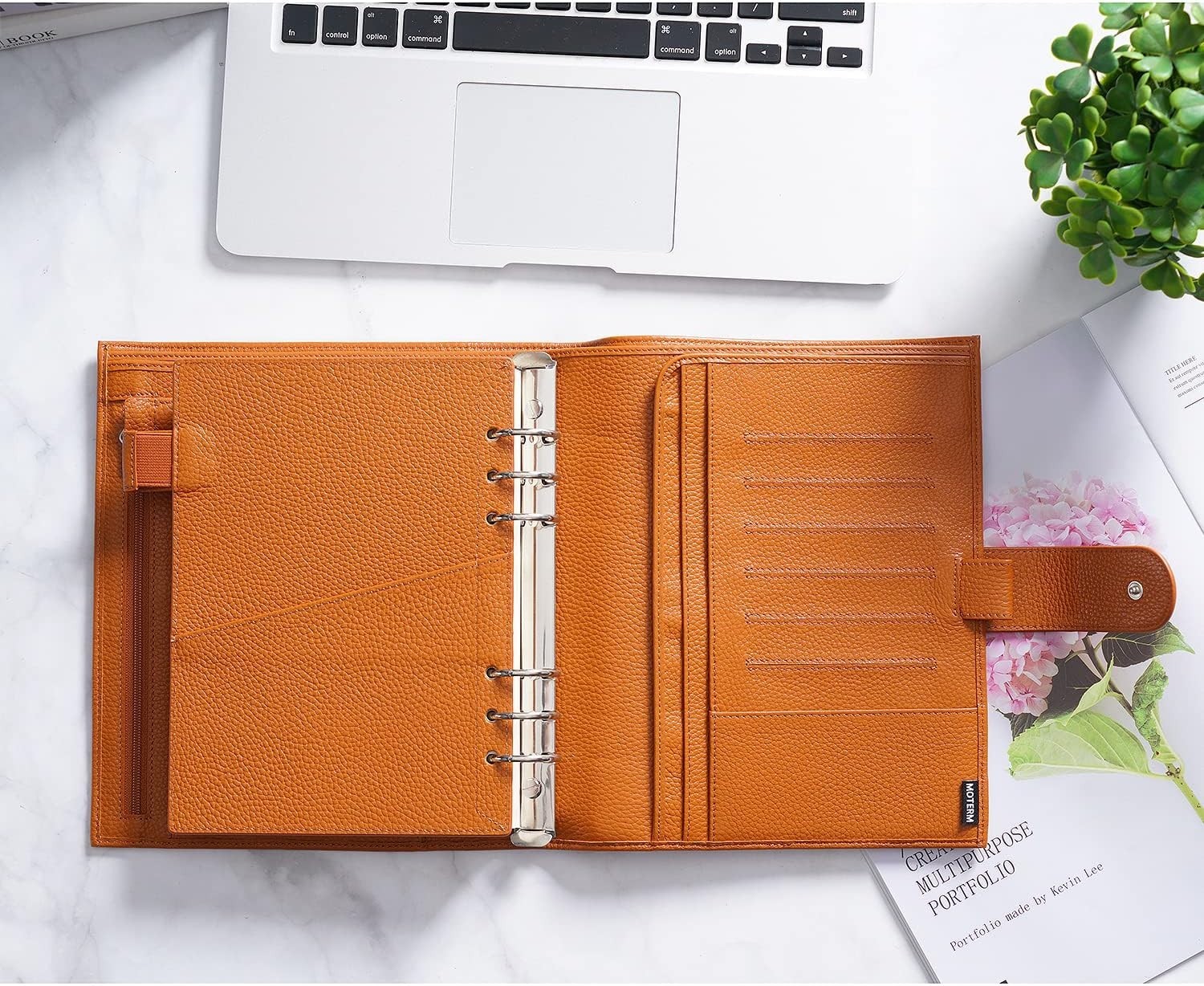 Durable Leather Binder Organizer – 30mm Ring