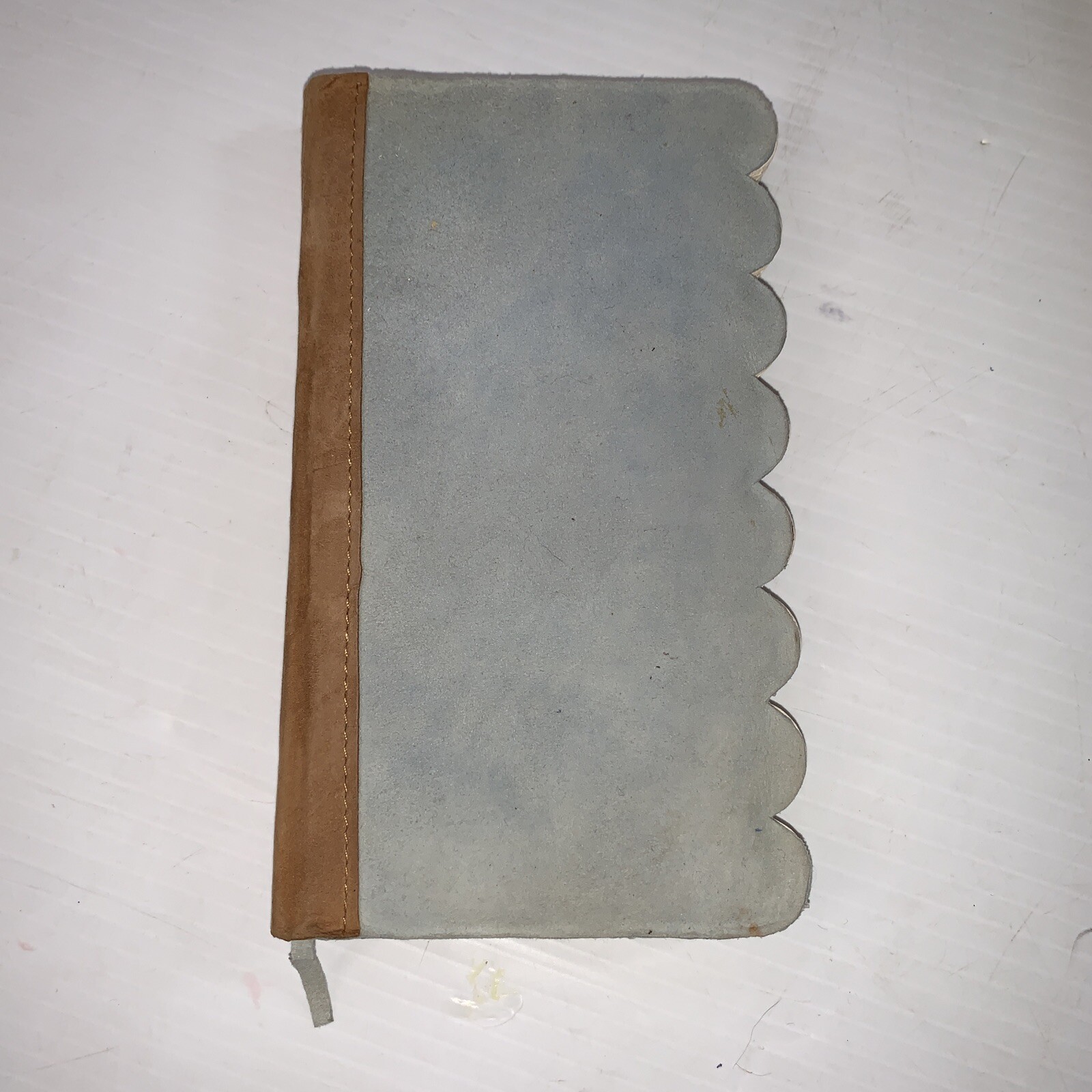 SUEDE LEATHER ( Very Soft) Notebook 7” X4.5” Baby Blue