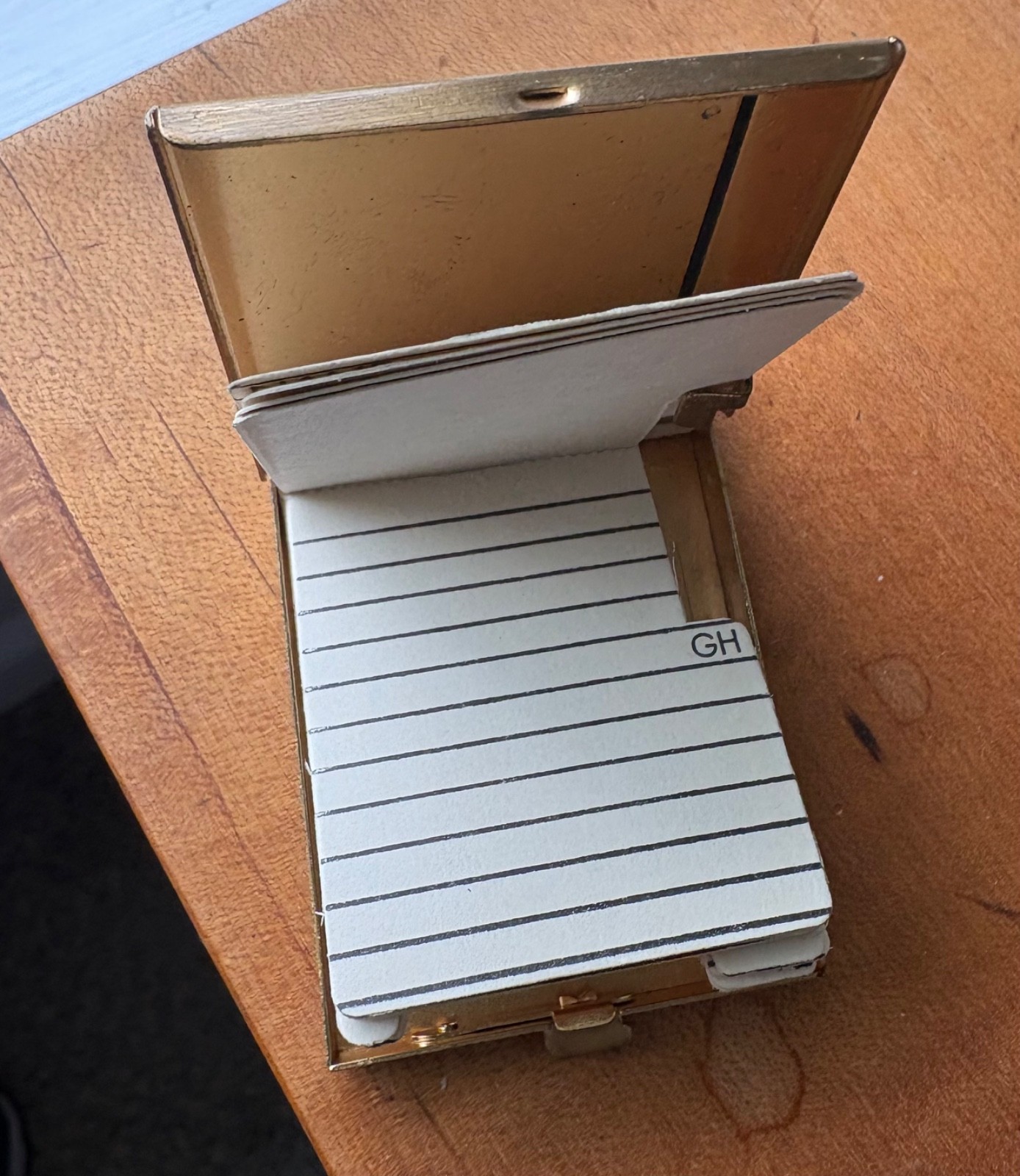 Vintage Miniature Brass Address Book Rolodex Sliding Tab Names Florida 1950s