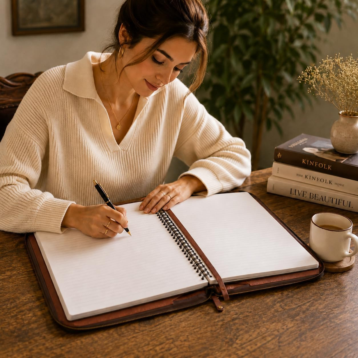 Heavy Duty Full Grain Leather Journal Cover (8.5 x 11 in.), Refillable Cahier XX