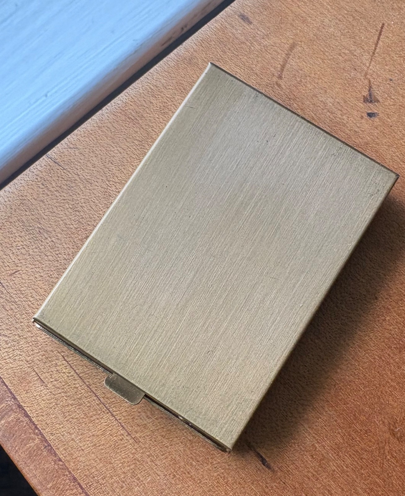 Vintage Miniature Brass Address Book Rolodex Sliding Tab Names Florida 1950s