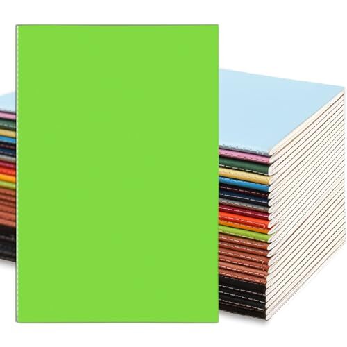 24 Pack Kraft Notebooks Unlined A5 Blank Journal Bulk With 80 Gsm Thick Paper 8.