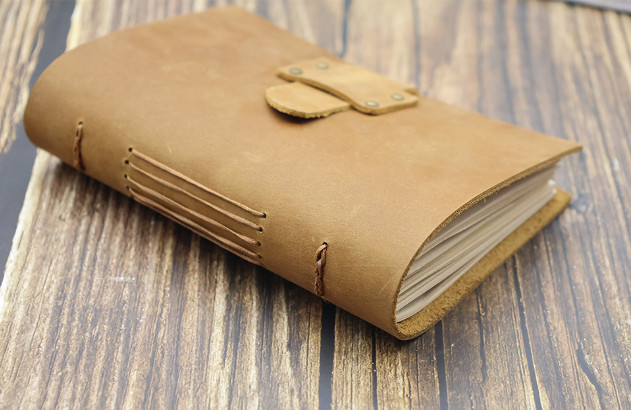 Writing notes Notebook sketchbook Diary Notepad handmade leather beige Q376