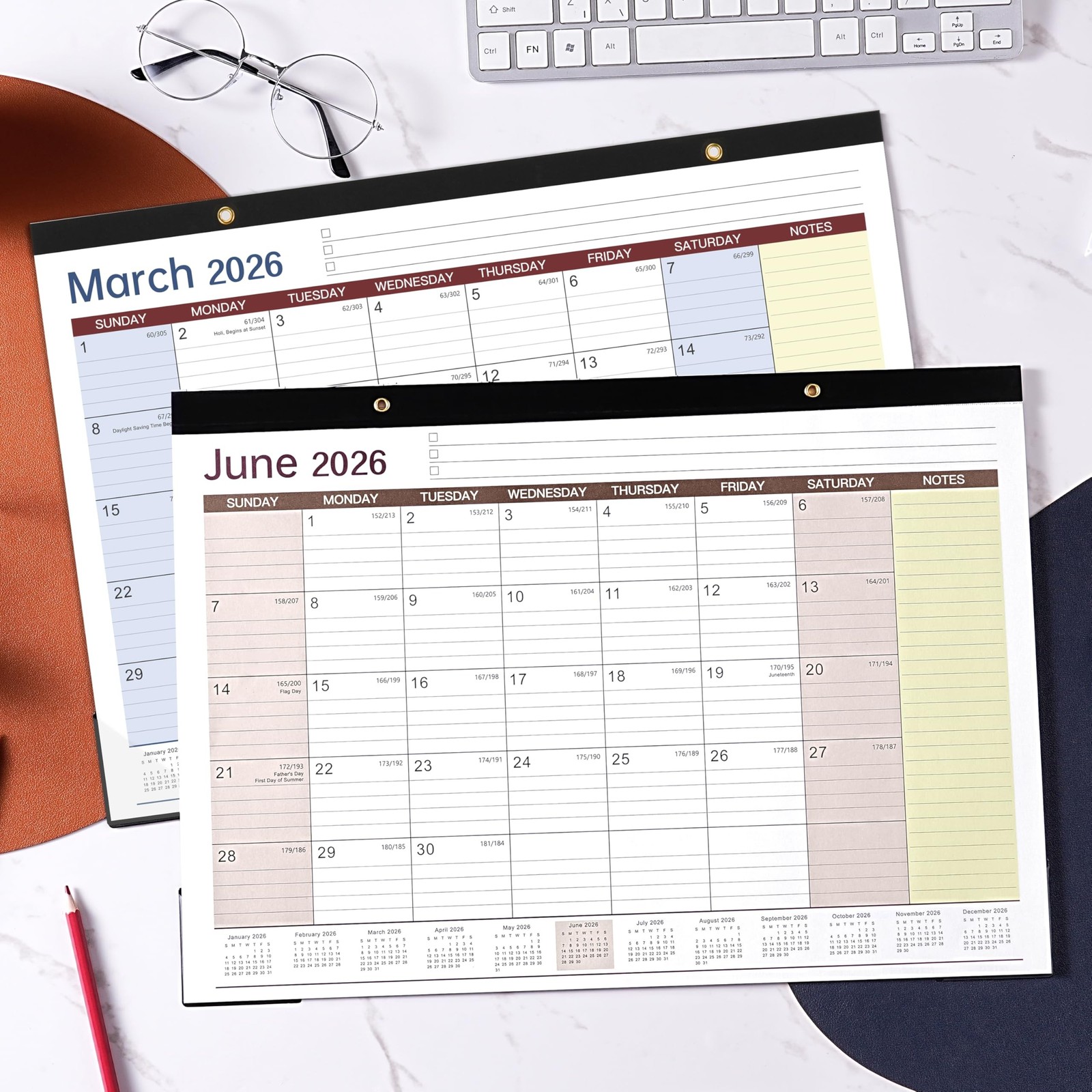 Desk Calendar 2026-2027 – 17″ x 12″ Desk Calendar 2026-2027, Mar. 2026 – Aug….