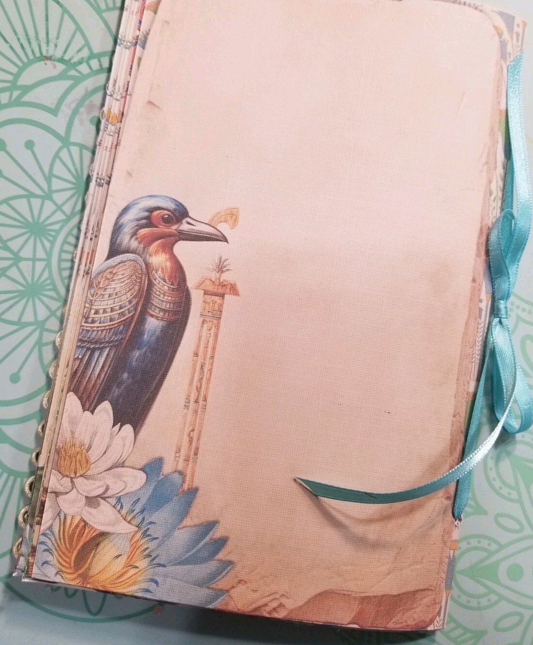 Junk Journal Booklet Blank “EGYPTIAN WONDERS” HANDMADE 5.5″x8.5″
