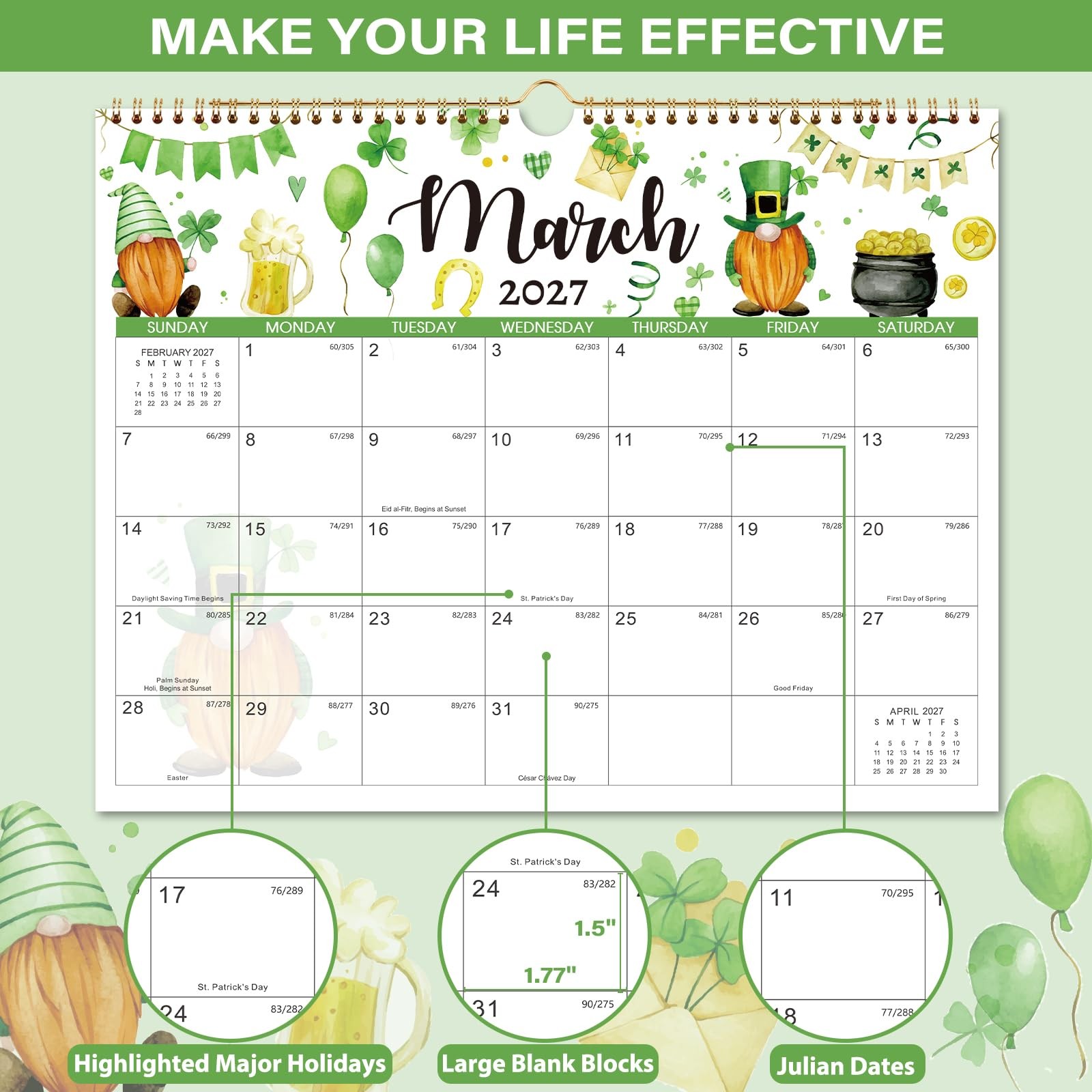 Calendar 2026-2027 – Wall 2026-2027, July 2026 – 14.8” X 11.6”