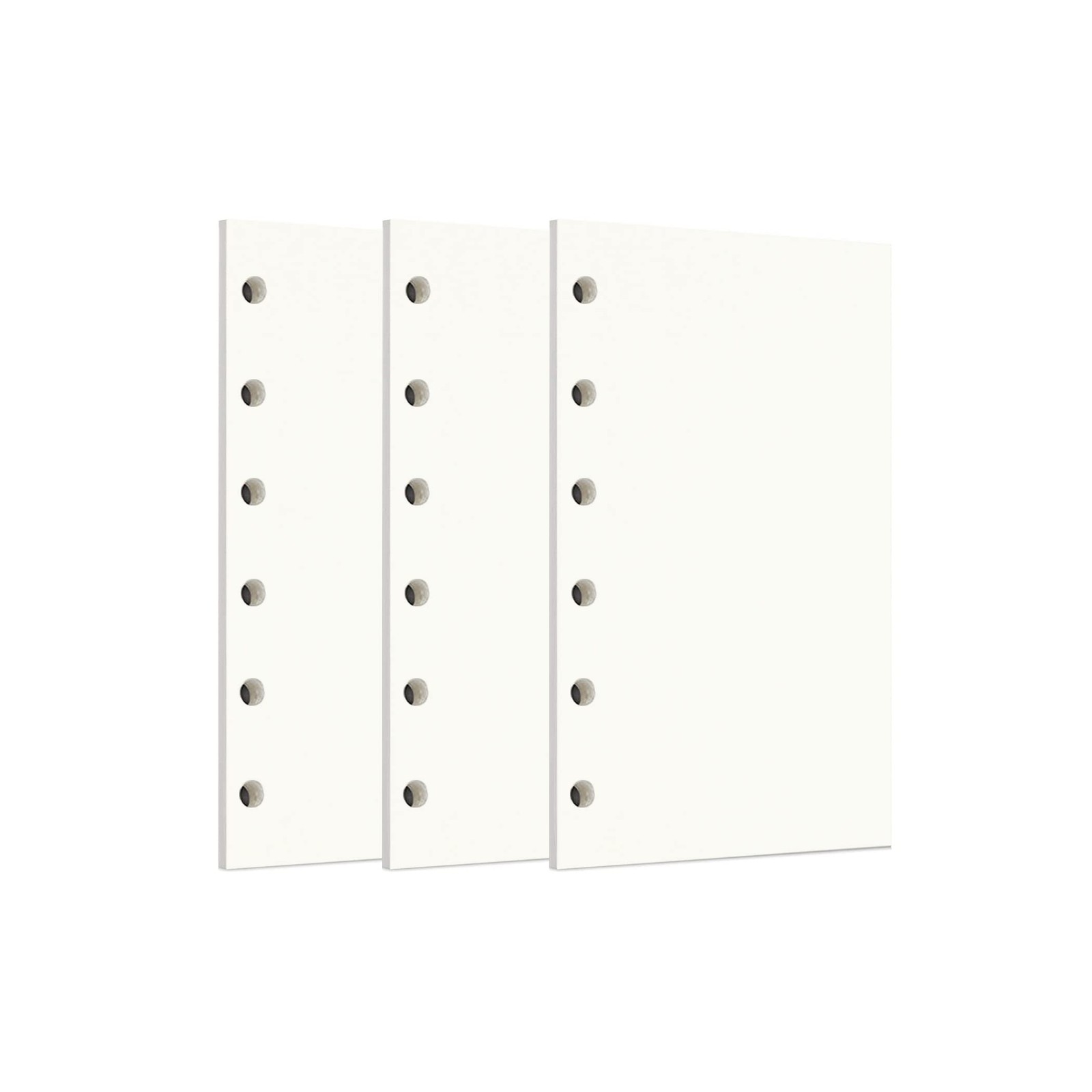 3 Pack A7 135 Sheets/270 Pages Blank Loose Leaf Punched Refills for 6 Hole Bi…