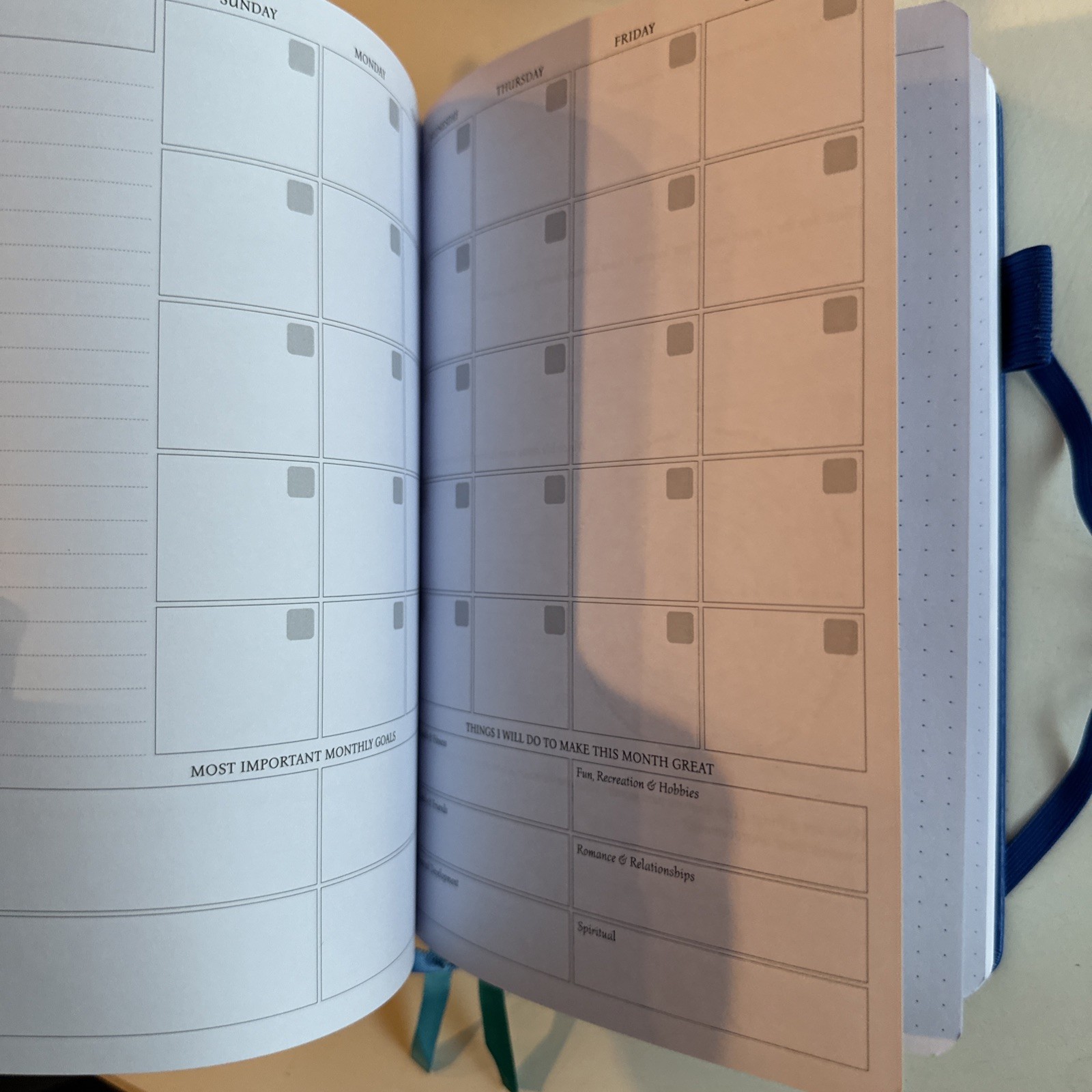 Legend Planner Undated Weekly (Blue – Gold Foil) Unused