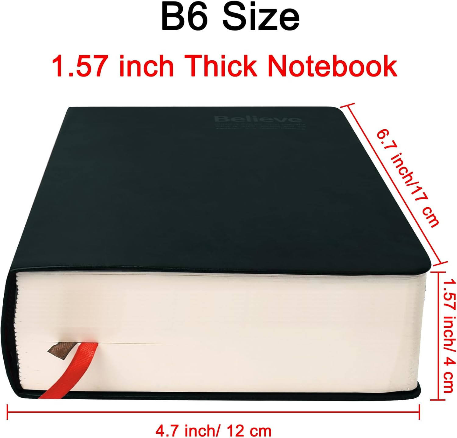 Thick Lined Journal Notebook 720 Pages Leather Journals for Writing B6 Soft Cove