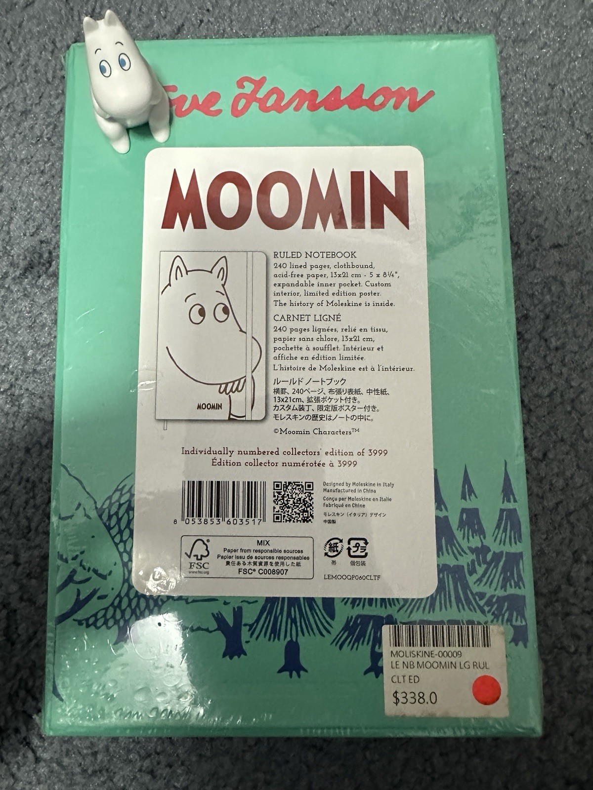 Moomin Moleskine Limited Numbered Collector’s Edition BNIB SEALED Imported