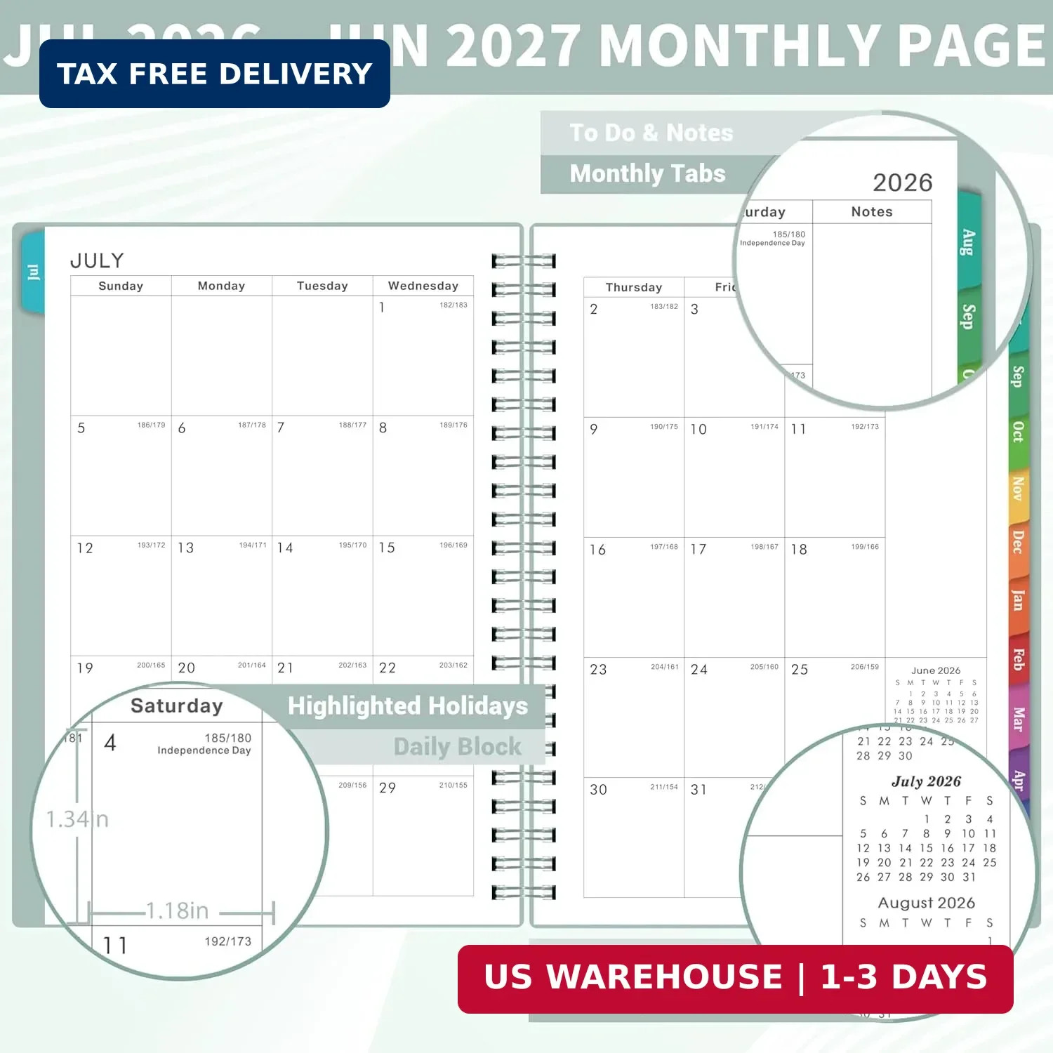 Planner 2026-2027 – 2026-2027 Planner Weekly and Monthly from Jul. 2026 – Jun. 2