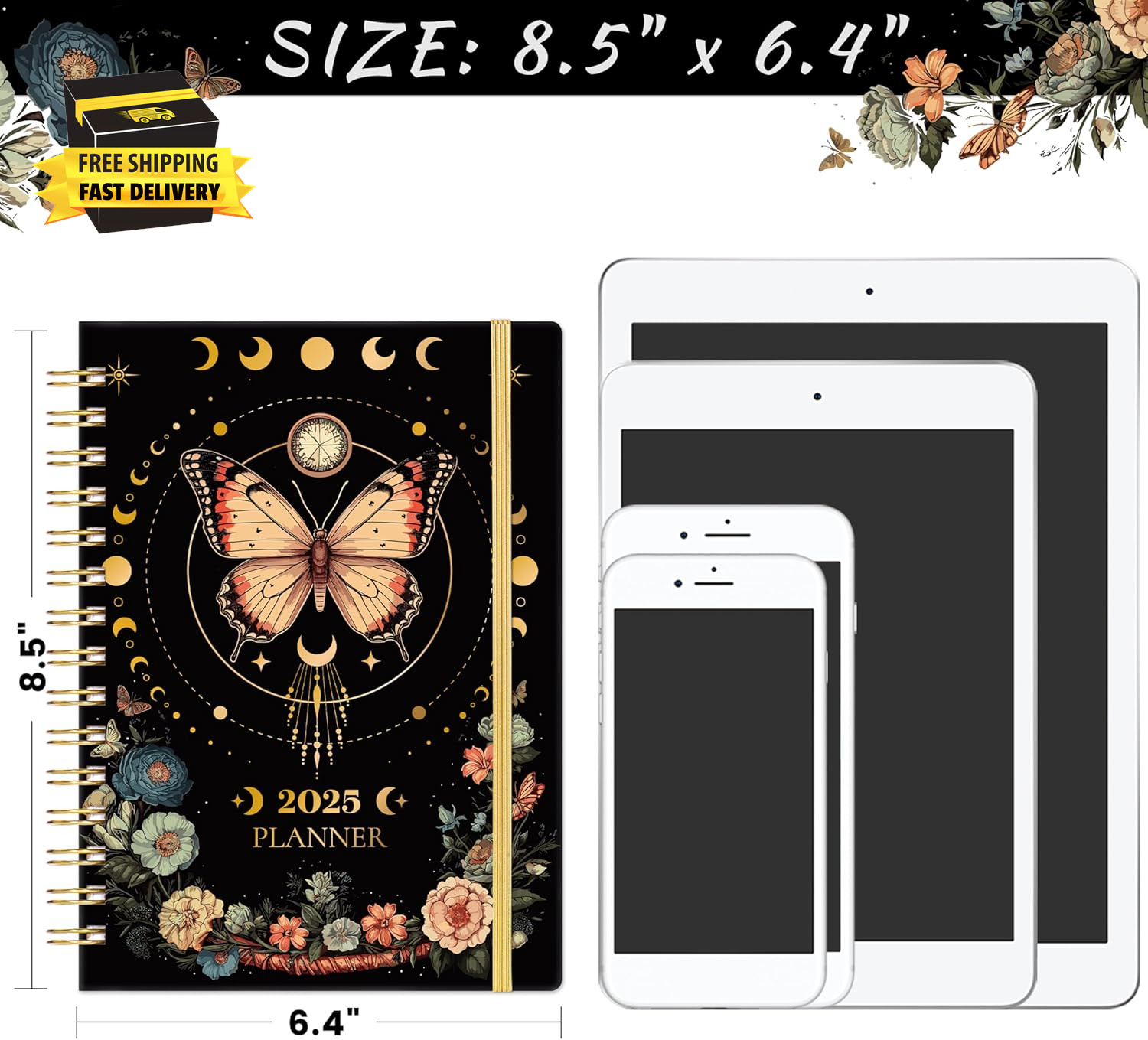 2025 Planner – Planner 2025, Jan.2025 – Dec.2025, 6.4″ X 8.5″, 2025 Planner Week