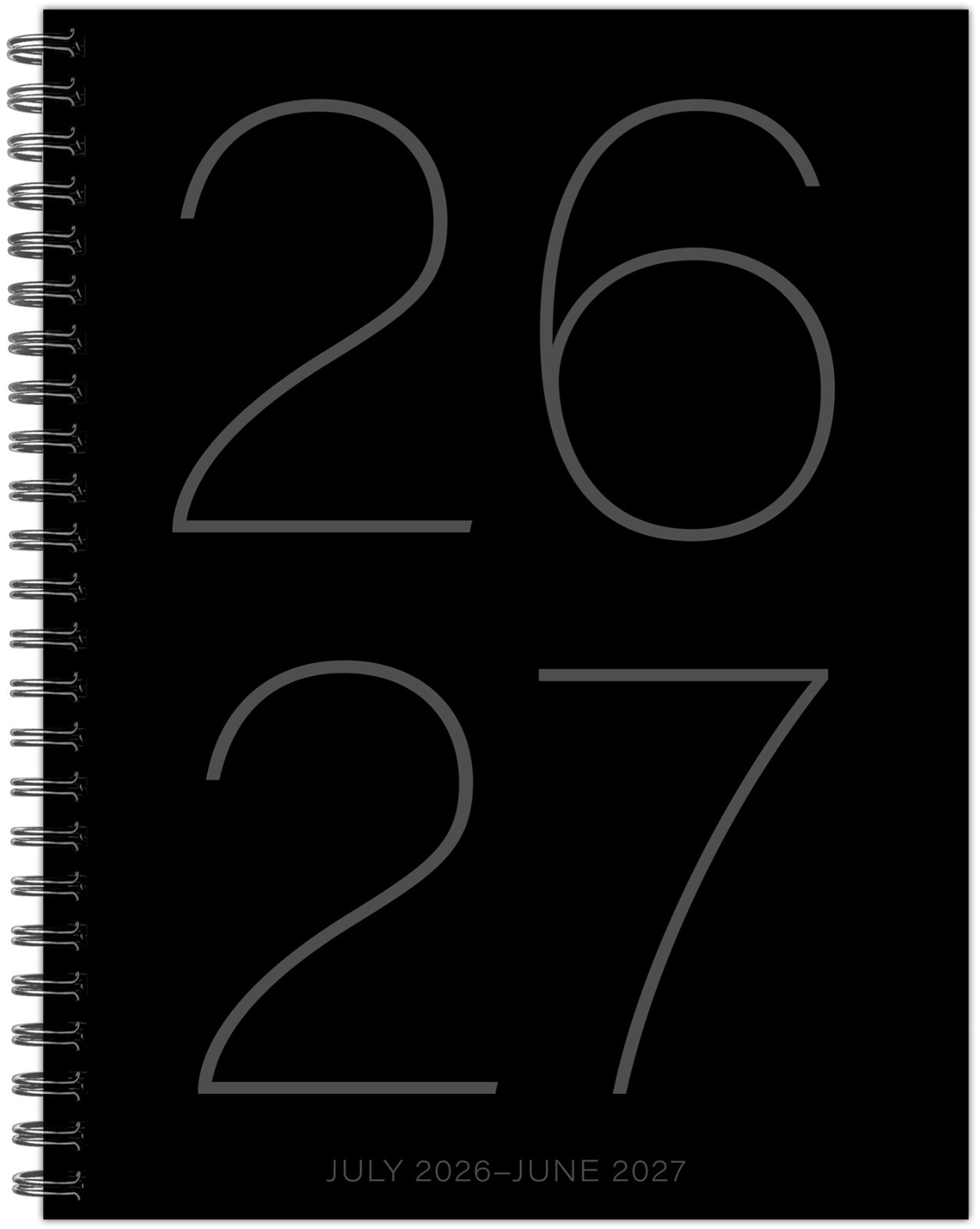 Black Academic Year July 2026 – June 2027 6.5″ x 8.5″ Weekly Planner