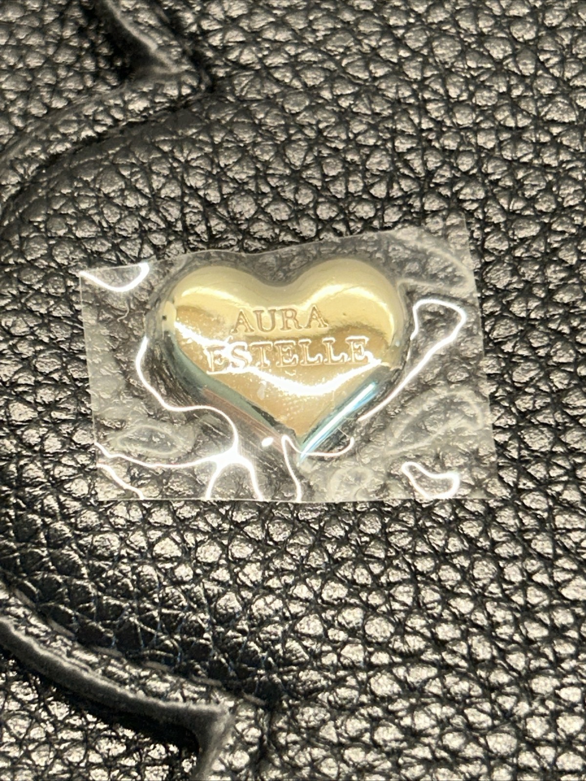 Aura Estelle Cloud planner A6 Black Silver Heart Clasp Vegan Pebbled Leathe