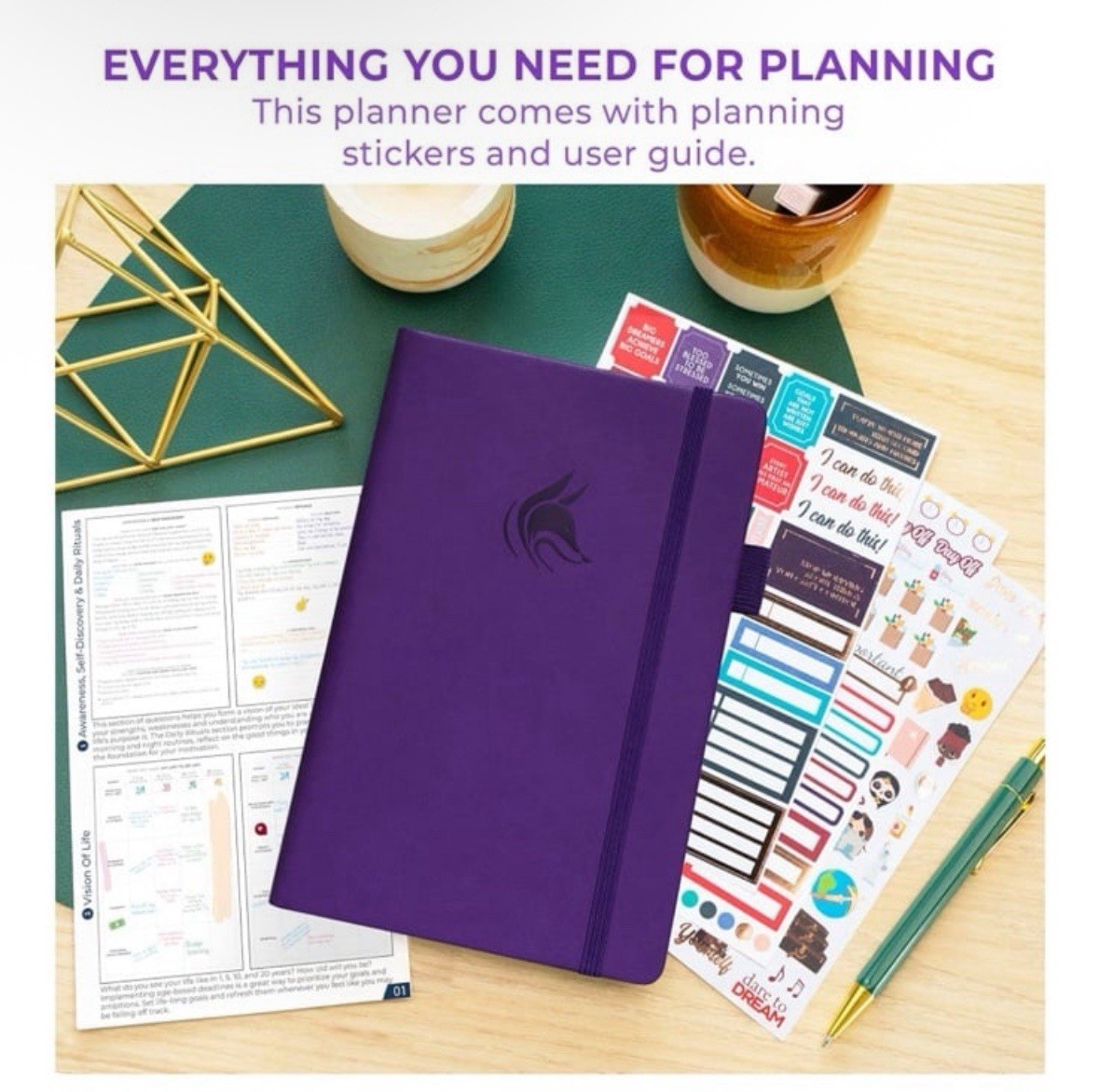 Clever Fox | Dated Hourly Weekly Planner 2026 | A5 5.8”x8.3” | Purple | SEALED