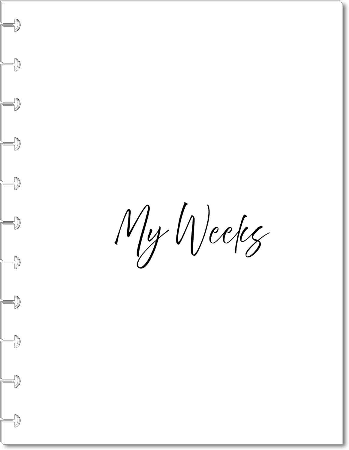 Weekly Planner Inserts – Undated Weekly Calendar Planner Refills for 11-Disc Let
