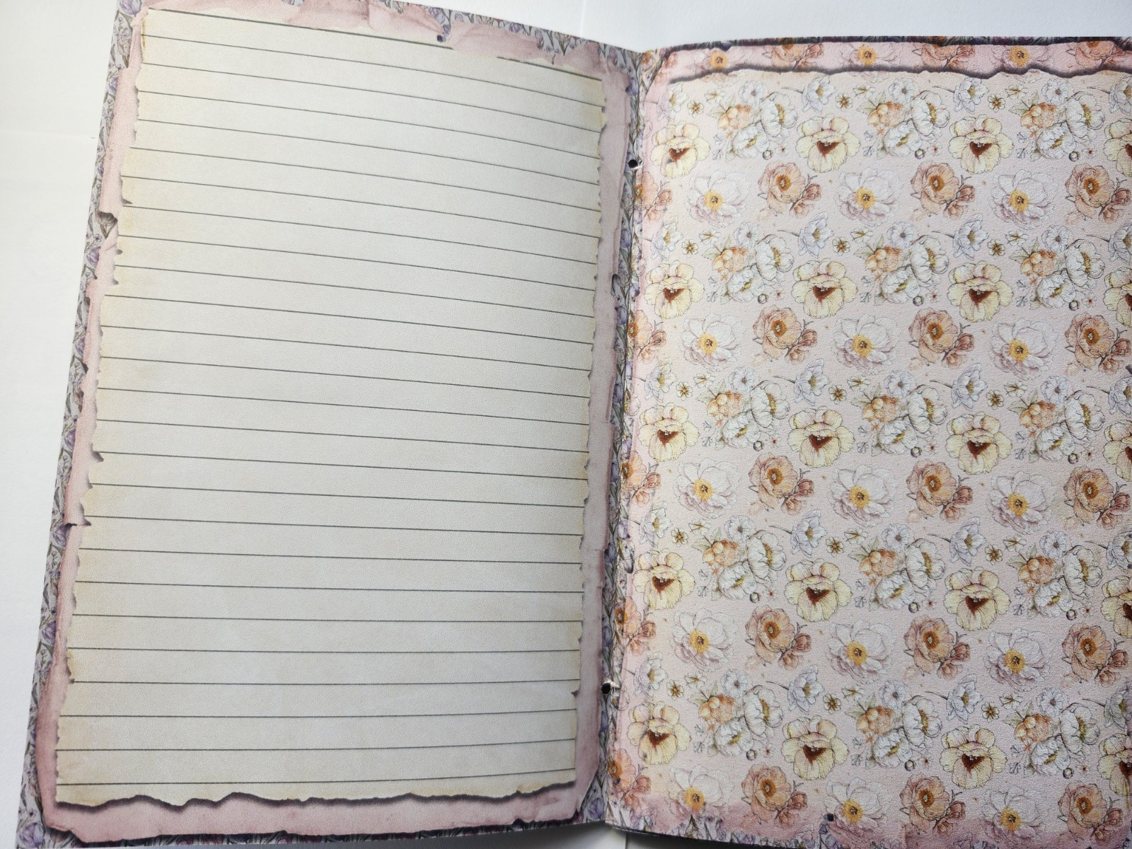 Junk Journal Blank Booklet “SPRING FLING” HANDMADE Easter Spring Florals LG 40pg
