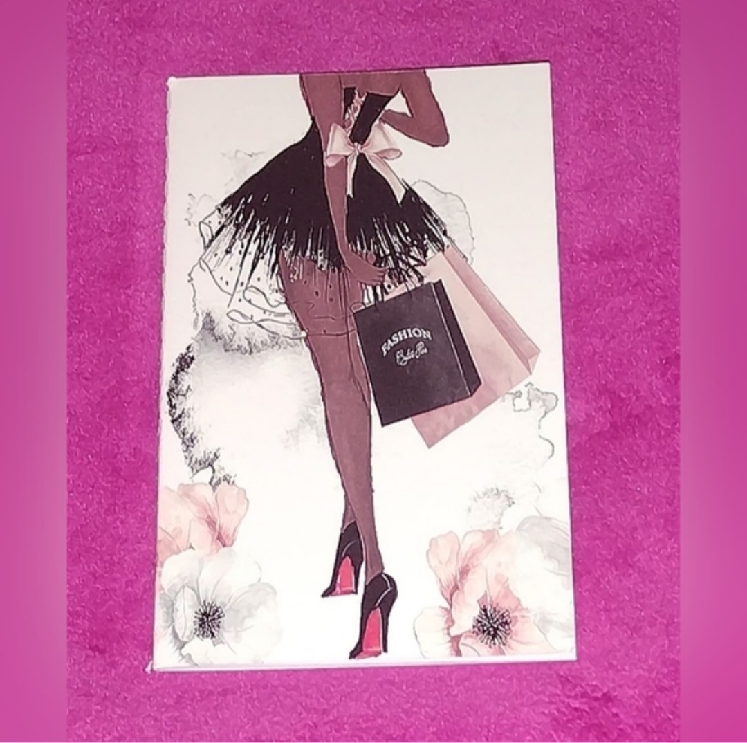 Handmade Woman Shopping Designer Travel Pocket Size 16 Page Notebook Journal