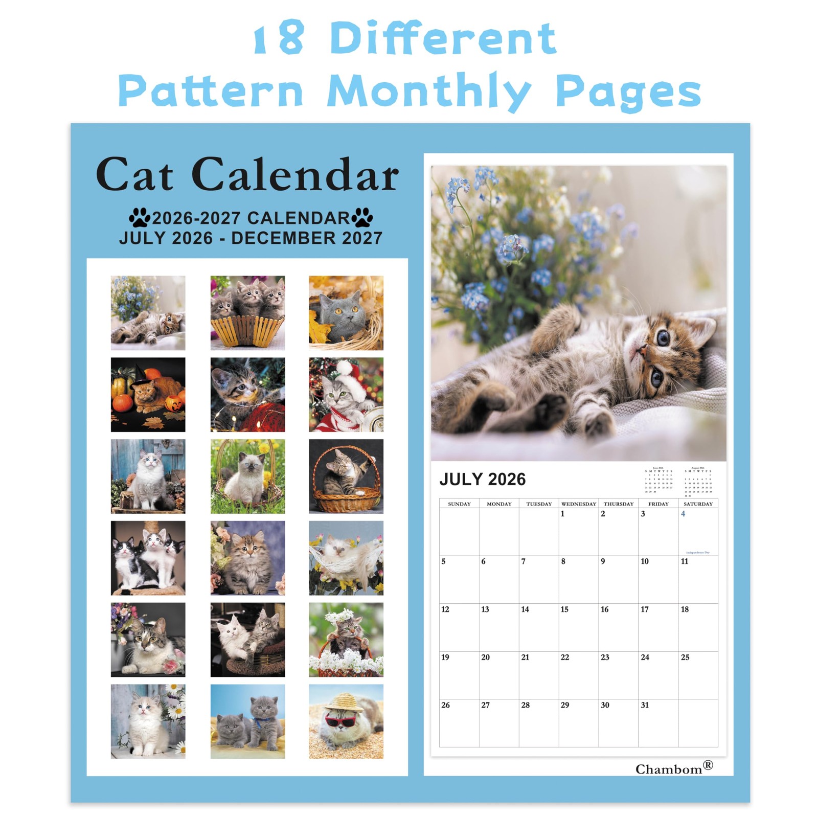 2026-2027 Calendar – 18 Monthly Wall 12″ x 12″(closed)