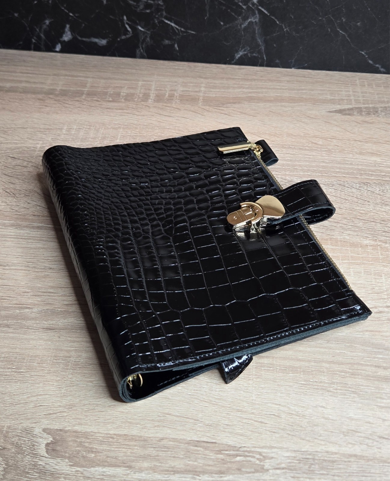 Black and gold Leather Cover planner A5 – Oops Shop just cover