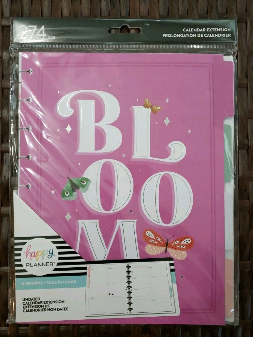 Happy Planner Undated Calendar Extension 4 Months ~ Life’s A Party ~ 274 Pcs