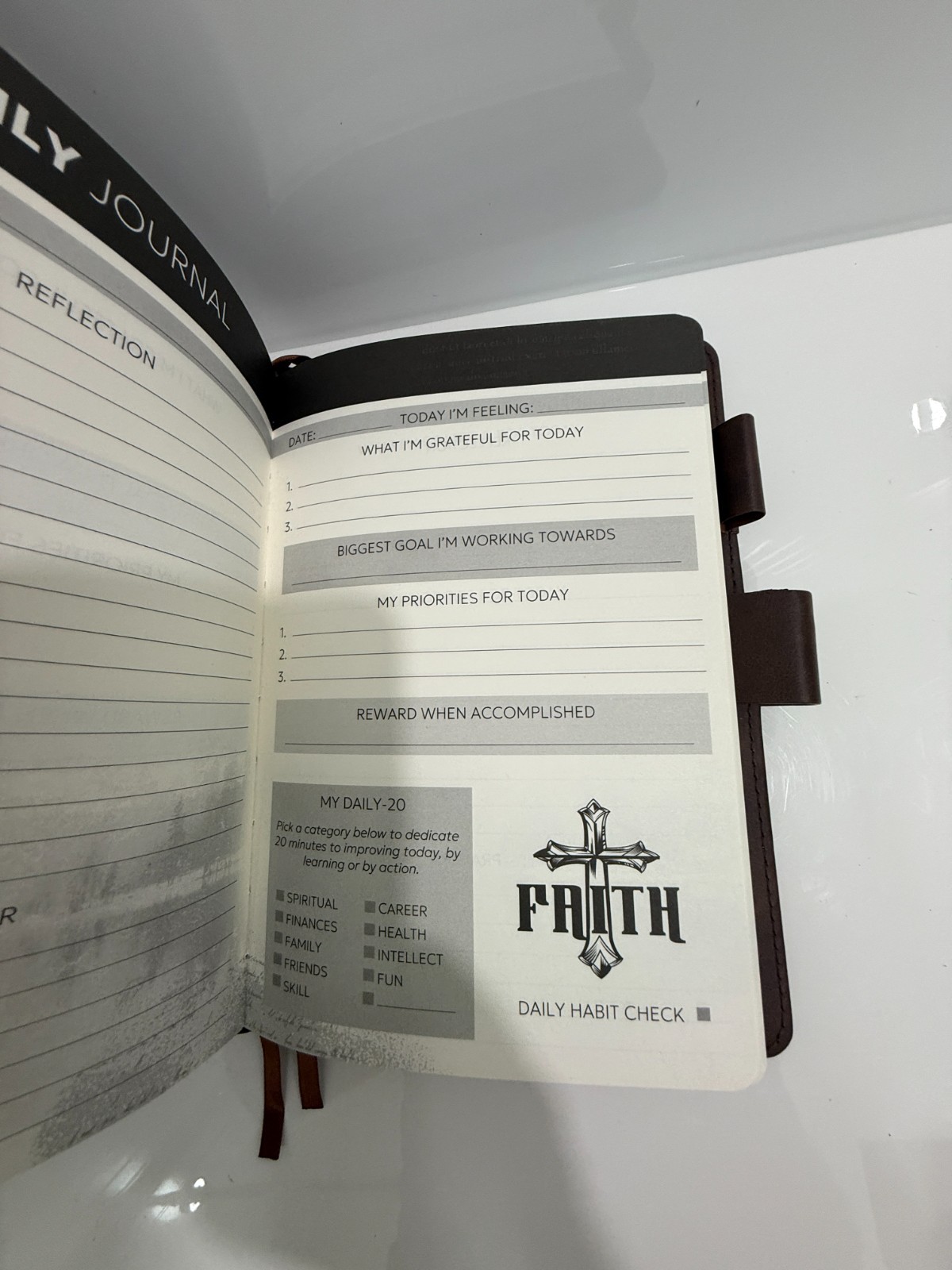 Prazoli Leather Christian Prayer Journal For Men Daily Devotional Bible Study Ne