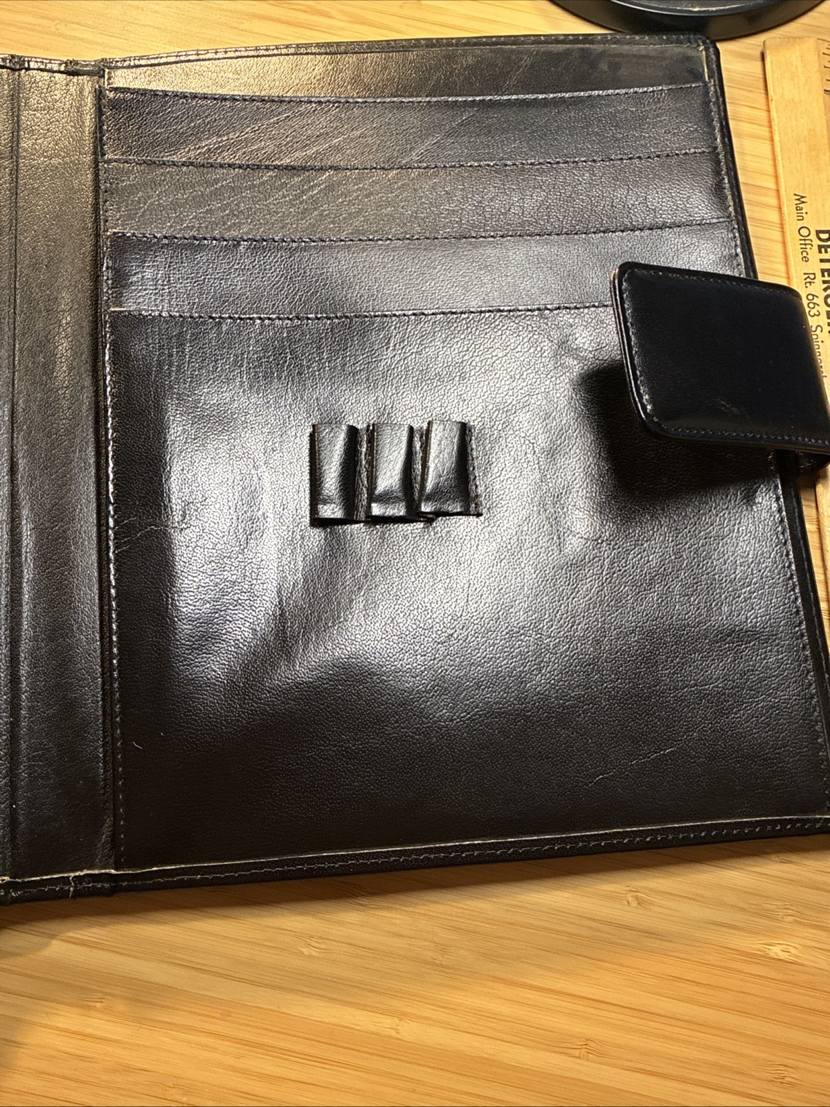 SevenKLeather Black Leather Folio Luxurious Leather Smells So Good! 12.5×10 in