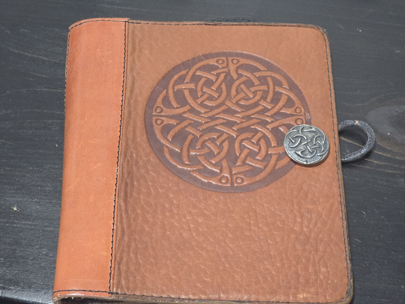 Oberon Leather Journal 5″ X 7″ Cover Celtic Motif Brown