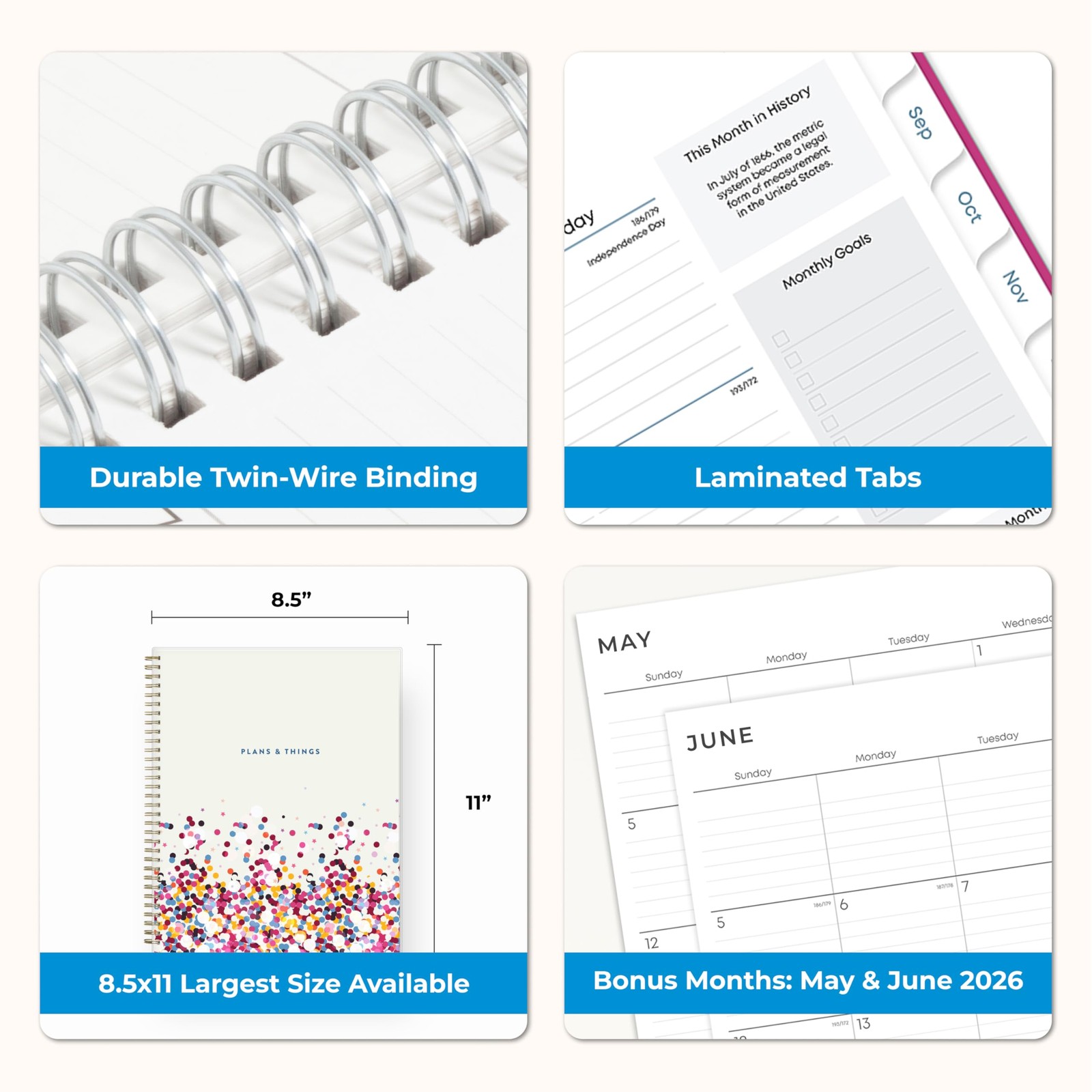 2026-2027 Weekly and Monthly Academic Year Student Planner Calendar, July 202…