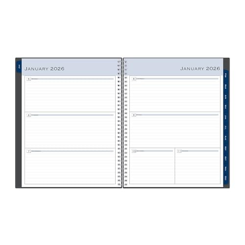 BLUE SKY WEEKLY/MONTHLY PLANNER 8-1/2″ X 11″, 100008-26 – CHARCOAL METALLIC
