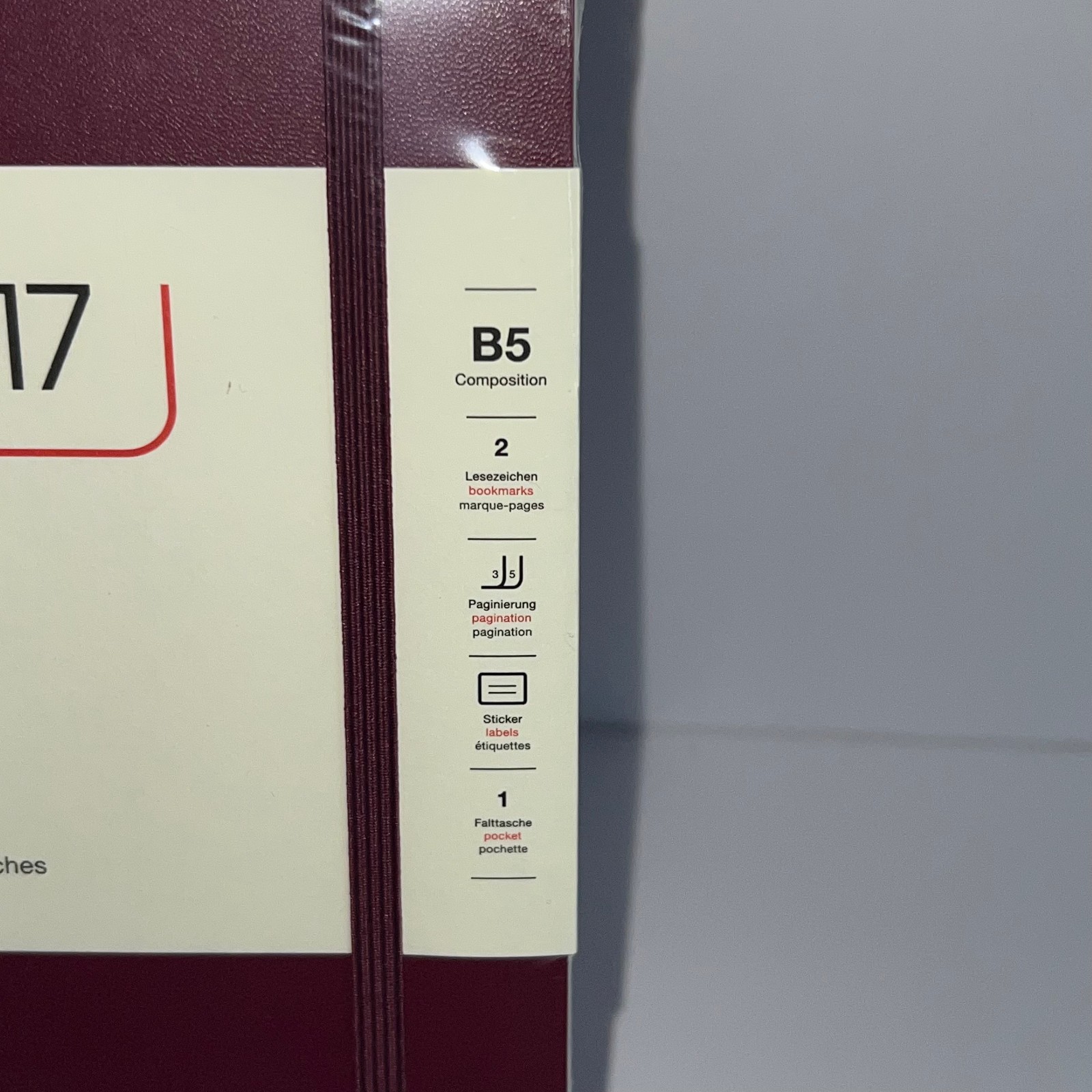 LEUCHTTURM1917 B5 Plain Notebook Softcover 80g – 123 pages – Port Red – Sealed