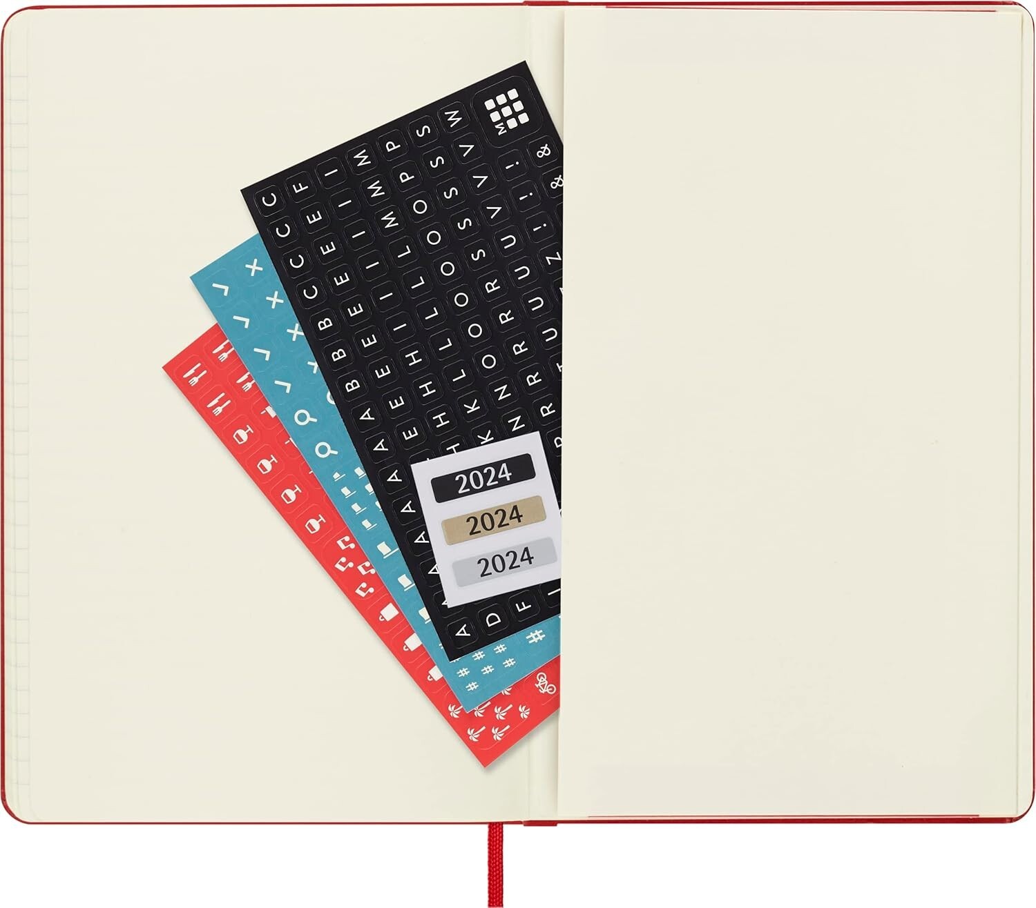 Moleskine Classic 2024 Daily Planner, Hard Cover, Large (5″ x 8.25″) Scarlet Red