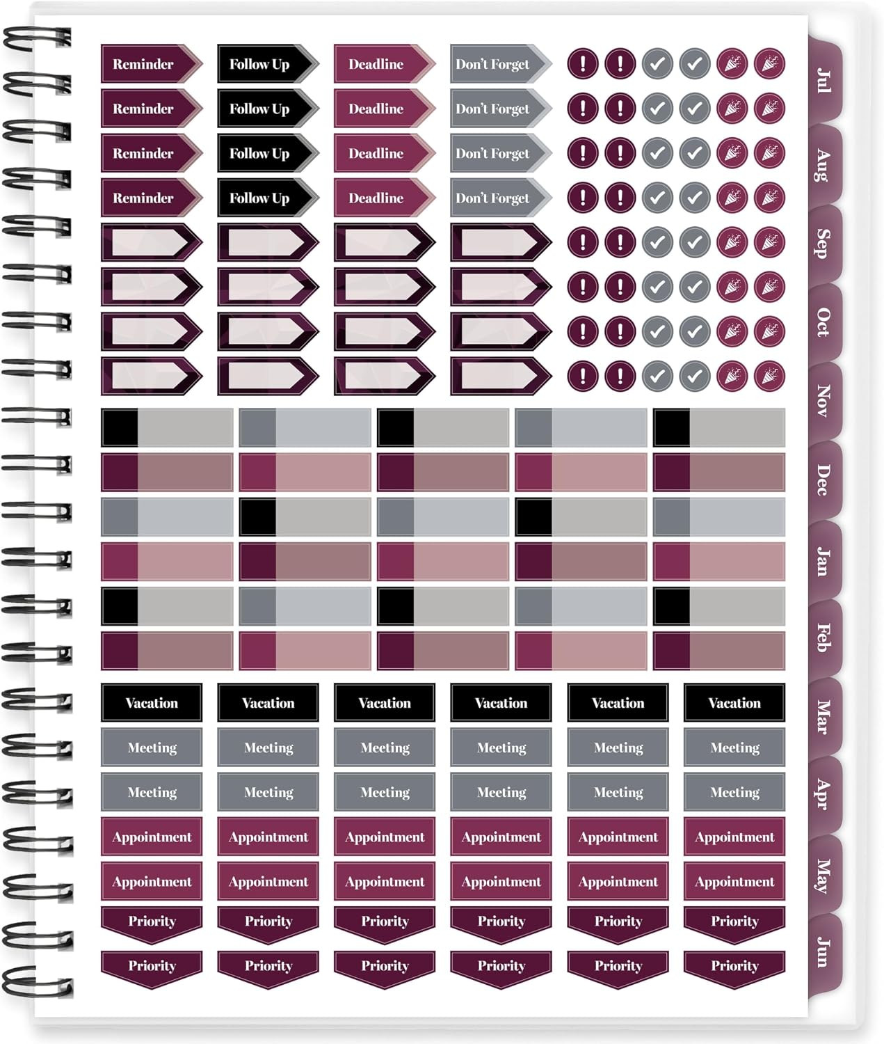 2026 Planner, Weekly & Monthly, 8-1/2″ x 11″, Large, Customizable, Facet (1755-9