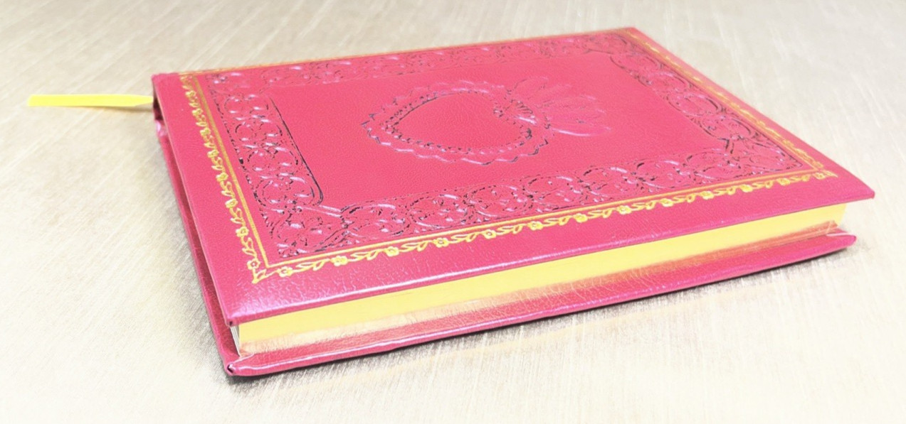 Fiorentina Leather Embossed Journal Sacred Heart Cover – Handmade in Italy